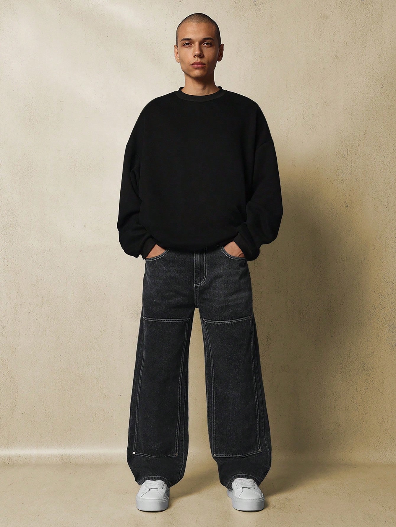 Loose Fit Baggy Carpenter Panel Jean