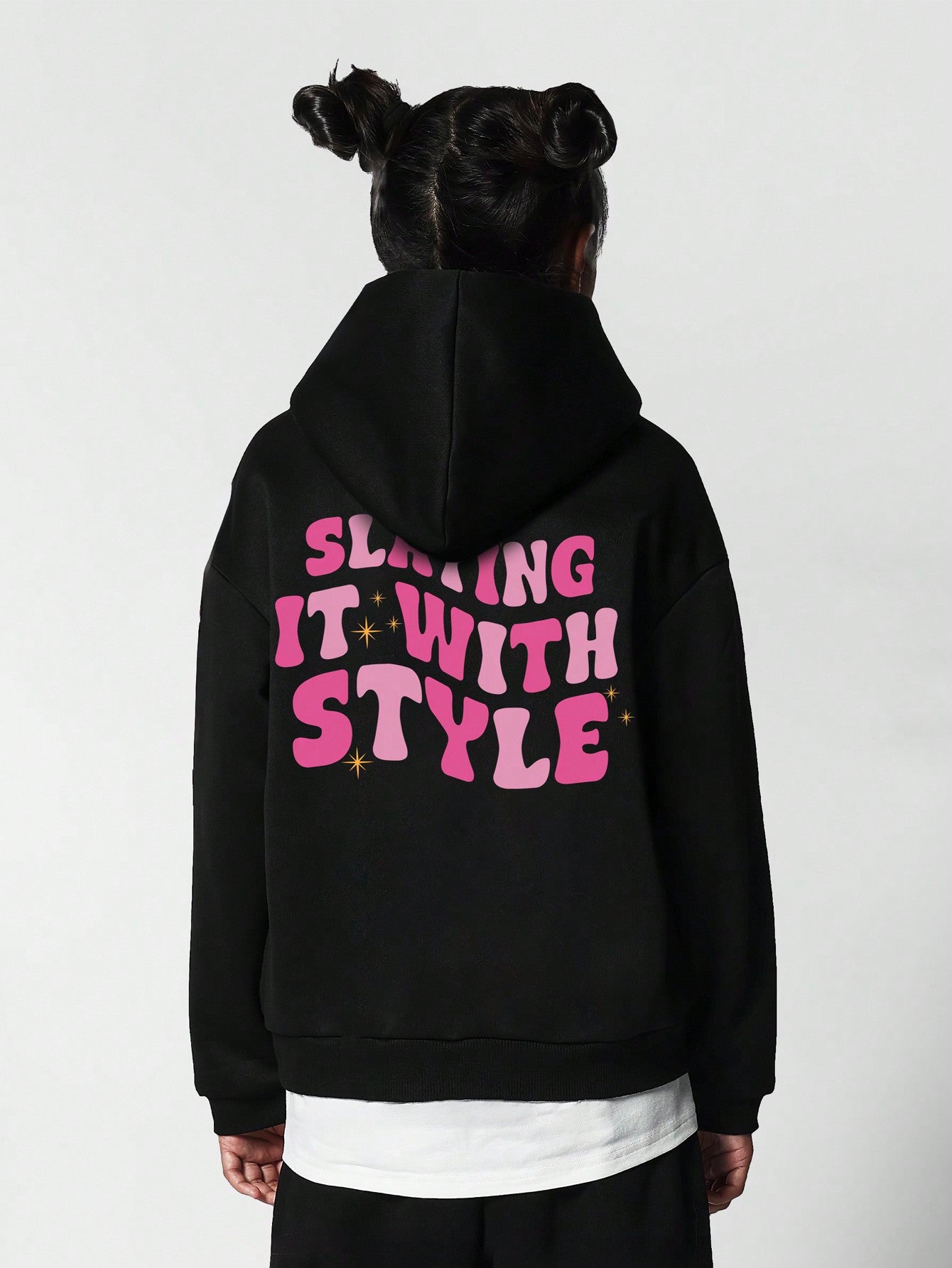 Tween Girls Comfy Christmas Regular Fit Overhead Hoodie With Slogan Graphic Print