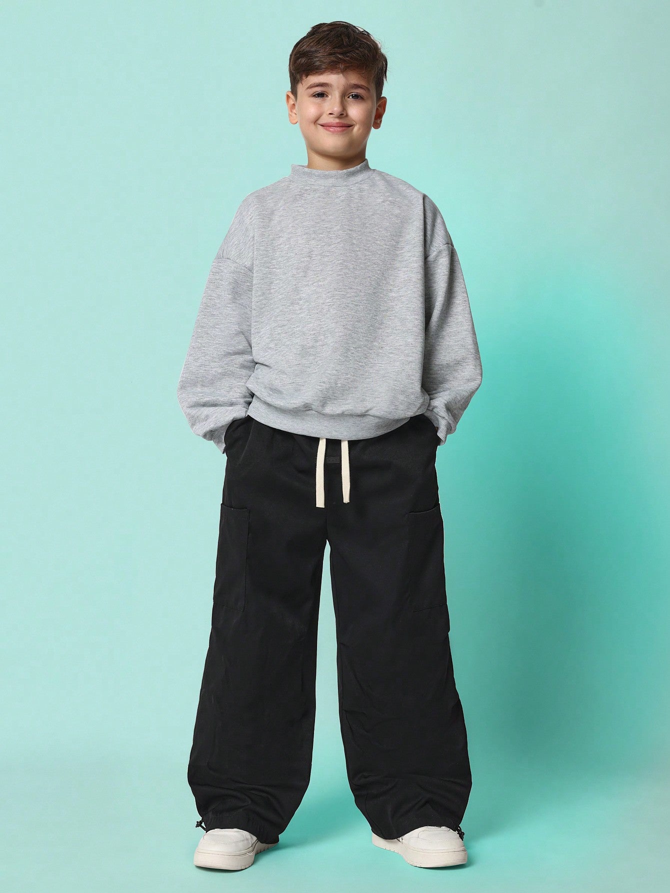 Tween Boys Relaxed Loose Fit Nylon Cargo