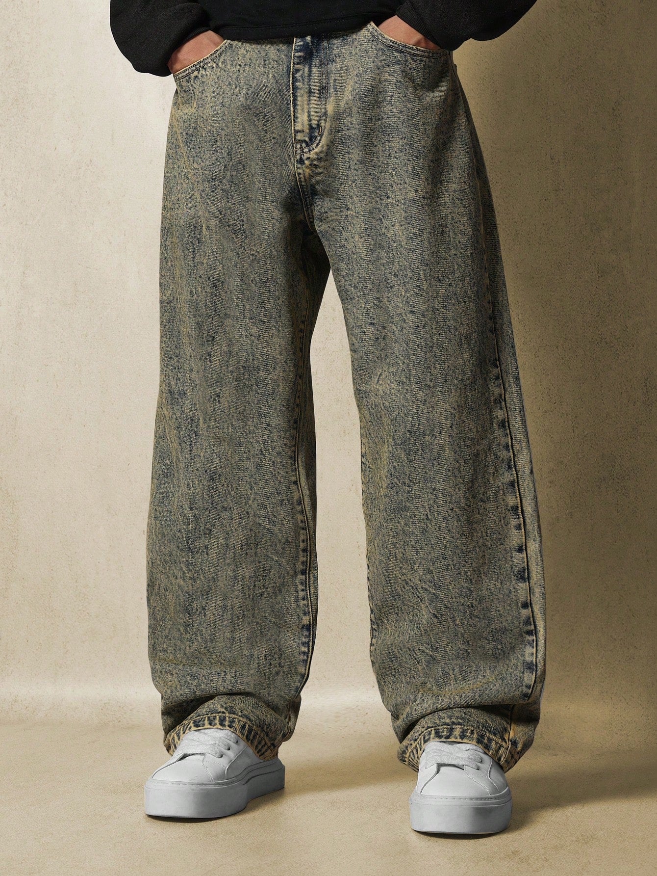 Loose Fit Overdyed Washed Jean