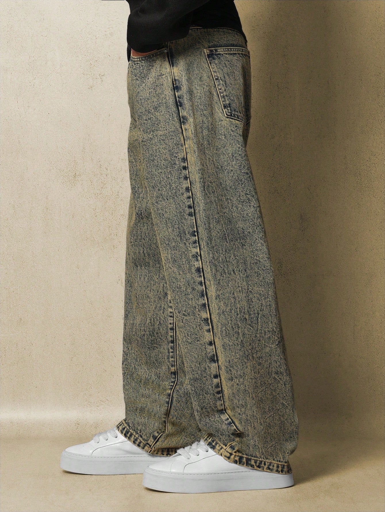 Loose Fit Overdyed Washed Jean