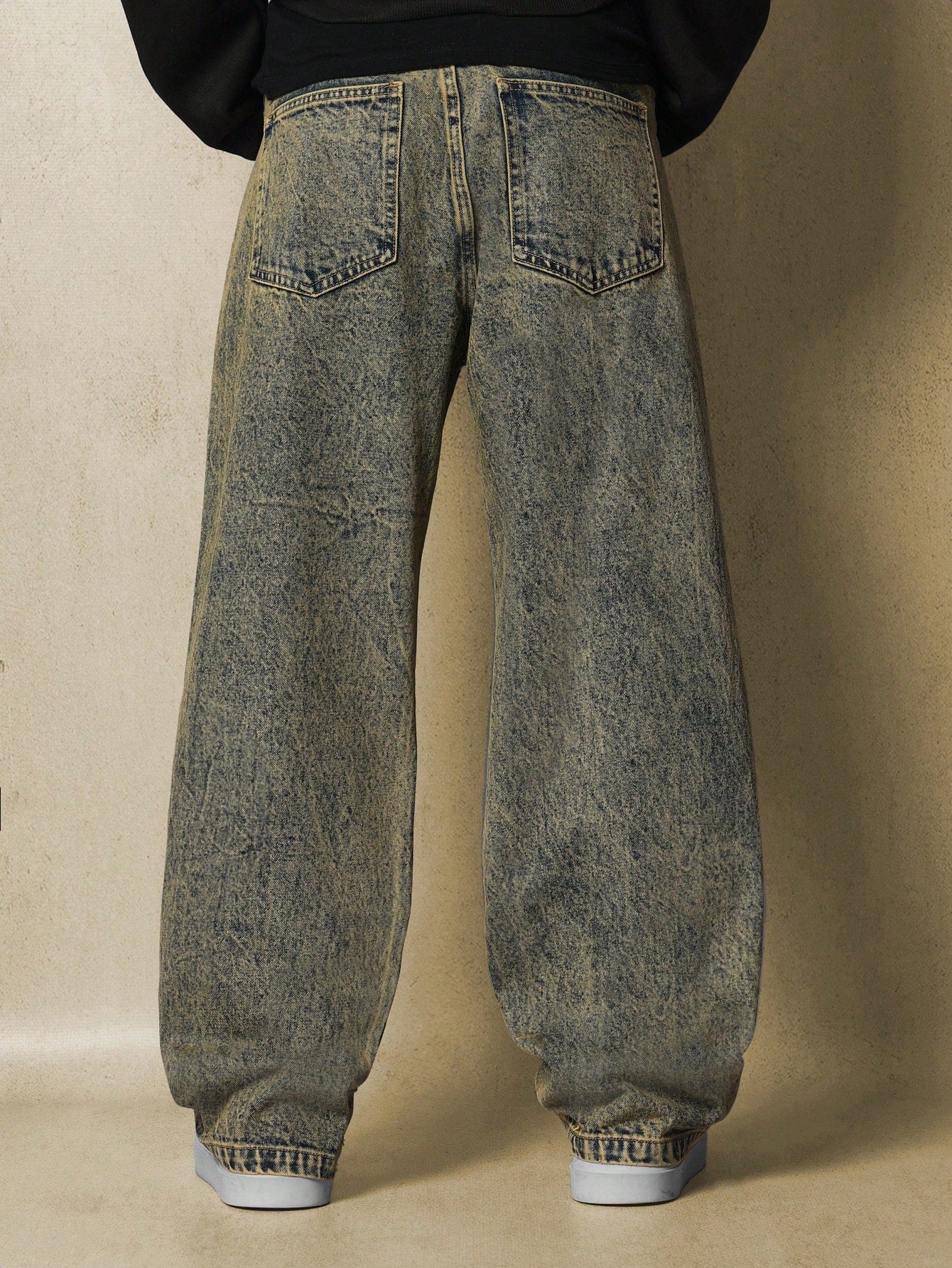 Loose Fit Overdyed Washed Jean