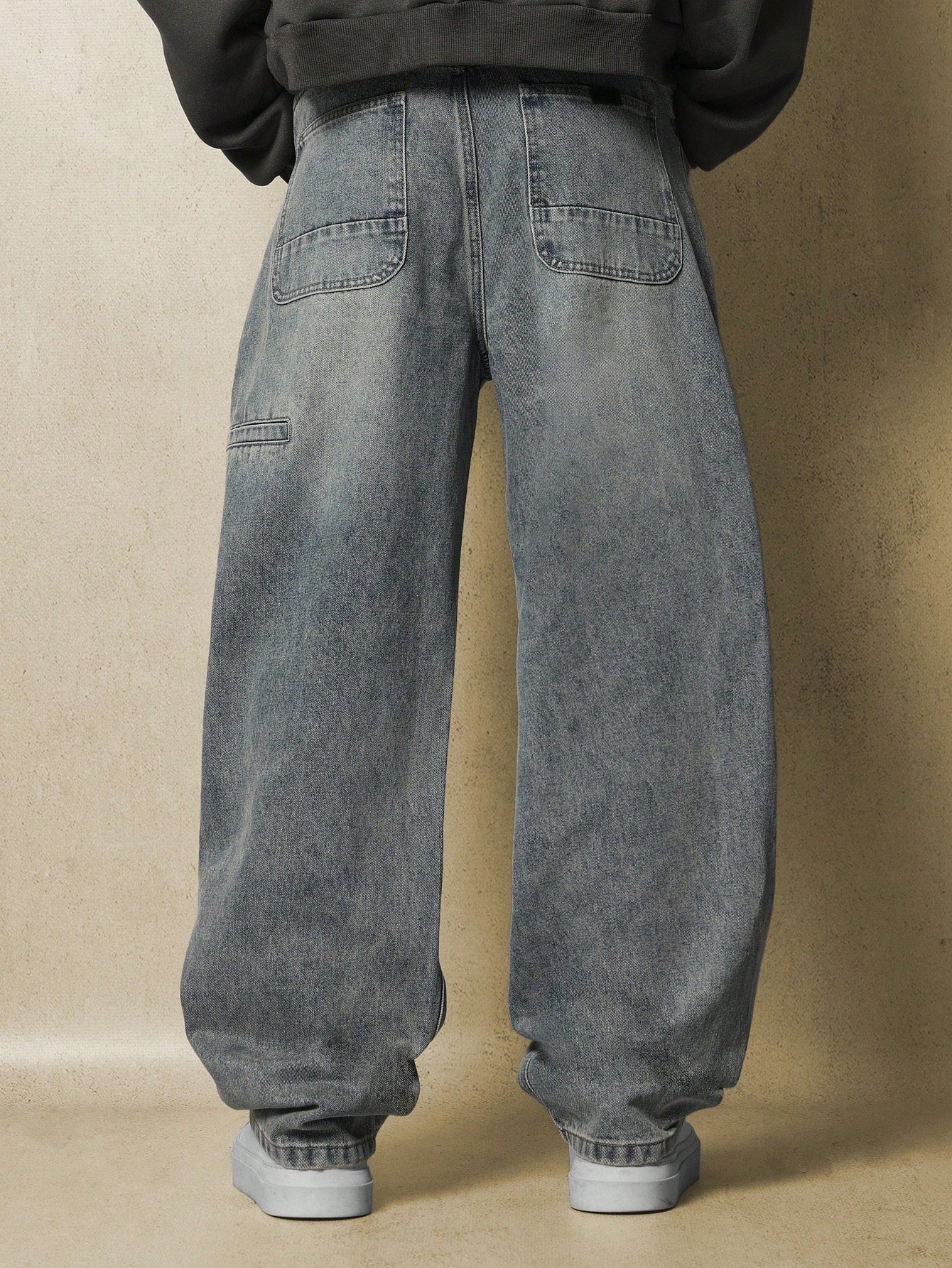 Skater Fit Carpenter Jean With Decorative Stitch