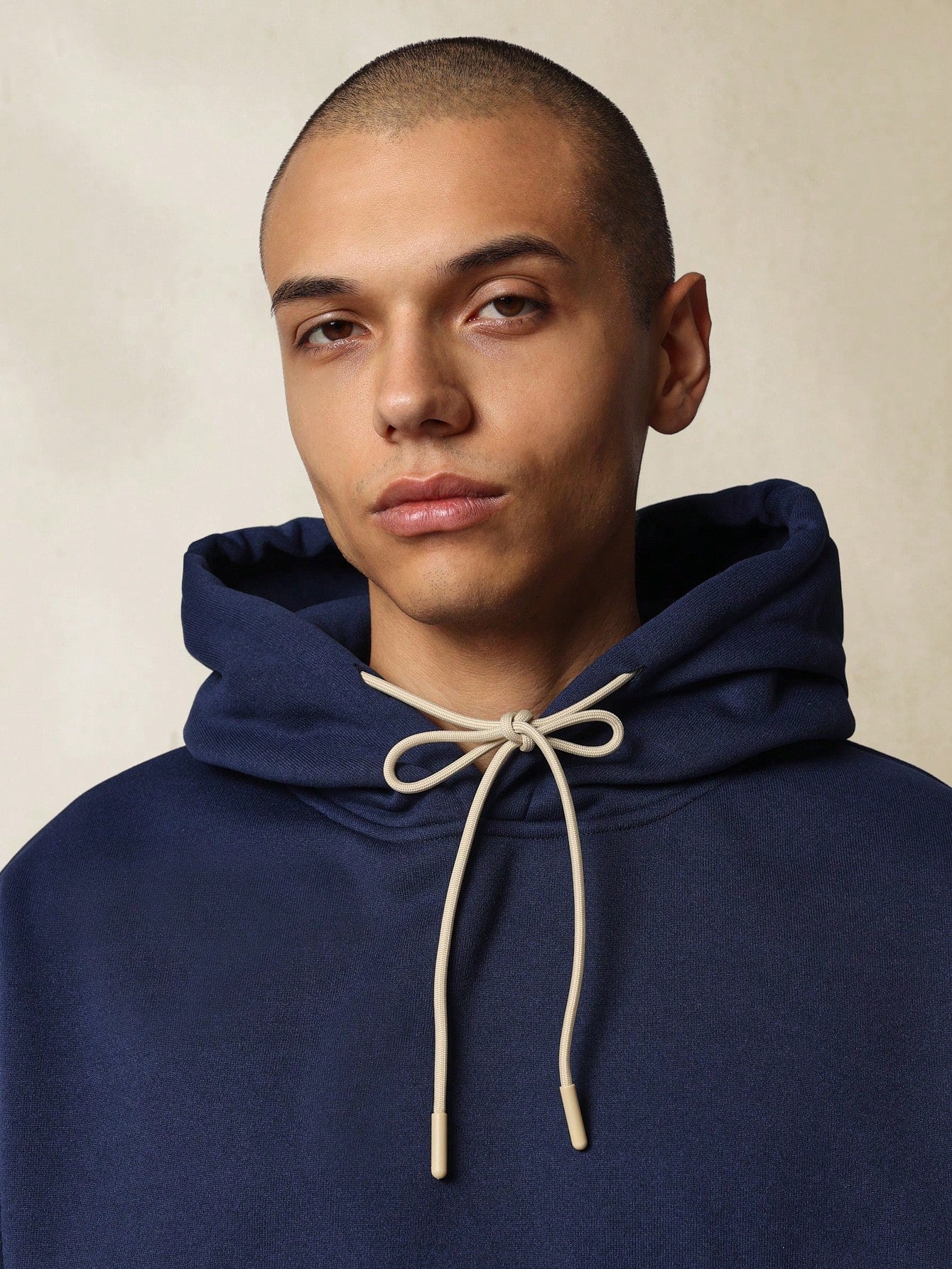 Crop Fit Overhead Hoodie With Drawcords