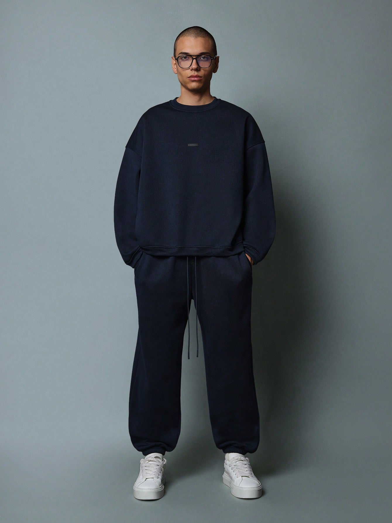 Oversized Fit Vintage Essential Sweatshirt And Loose Fit Jogger 2 Piece Set