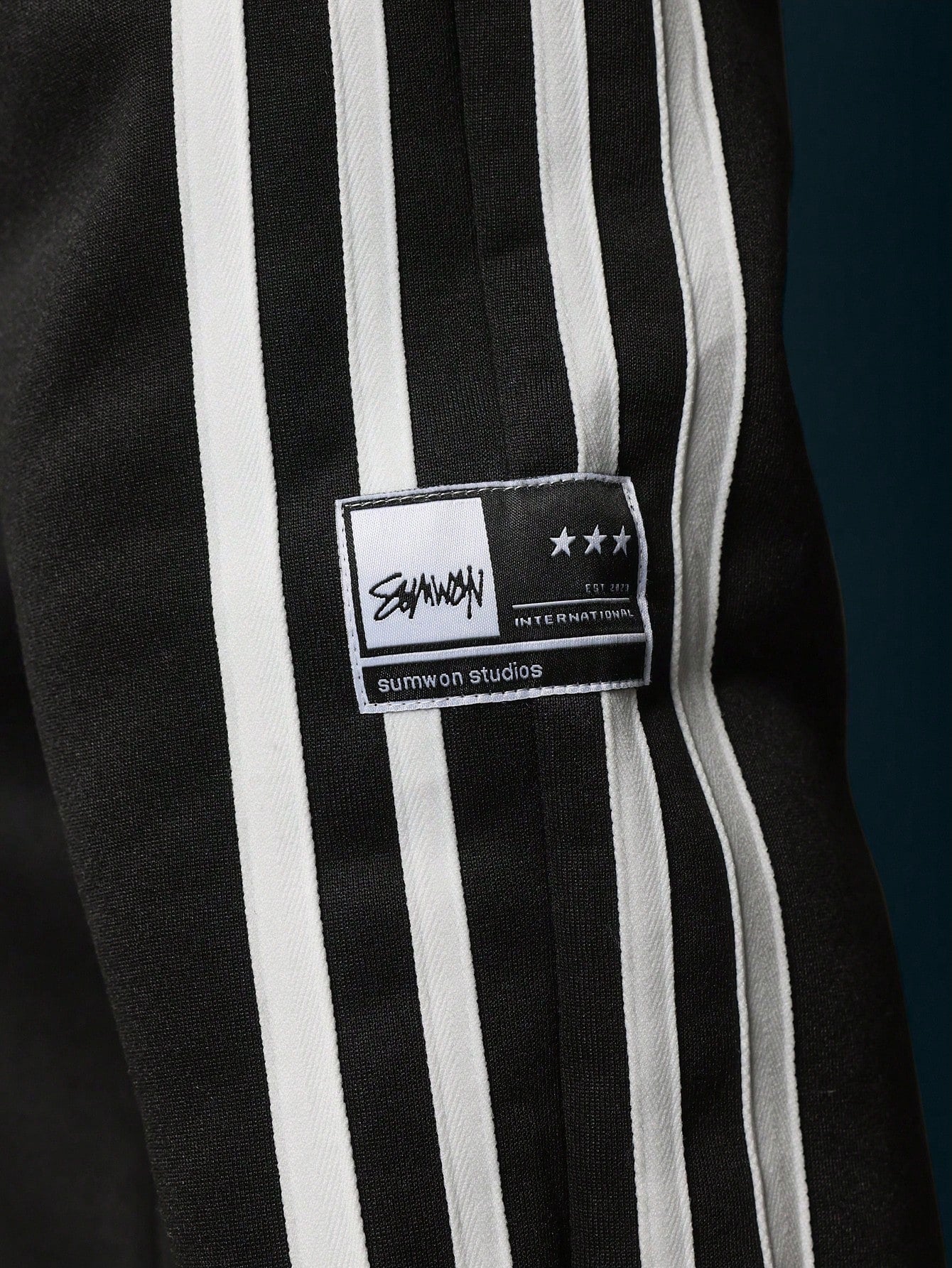 Drop Crotch Side Stripe Tape Sweatpants