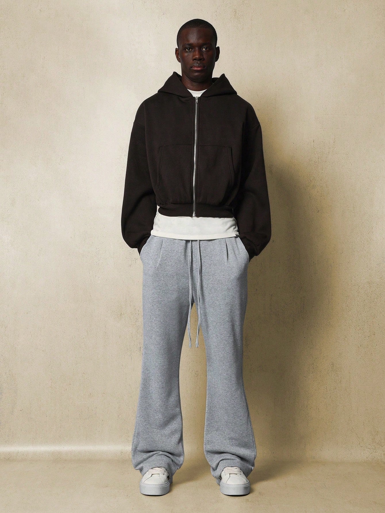 Flare Fit Sweatpants With Drawcords