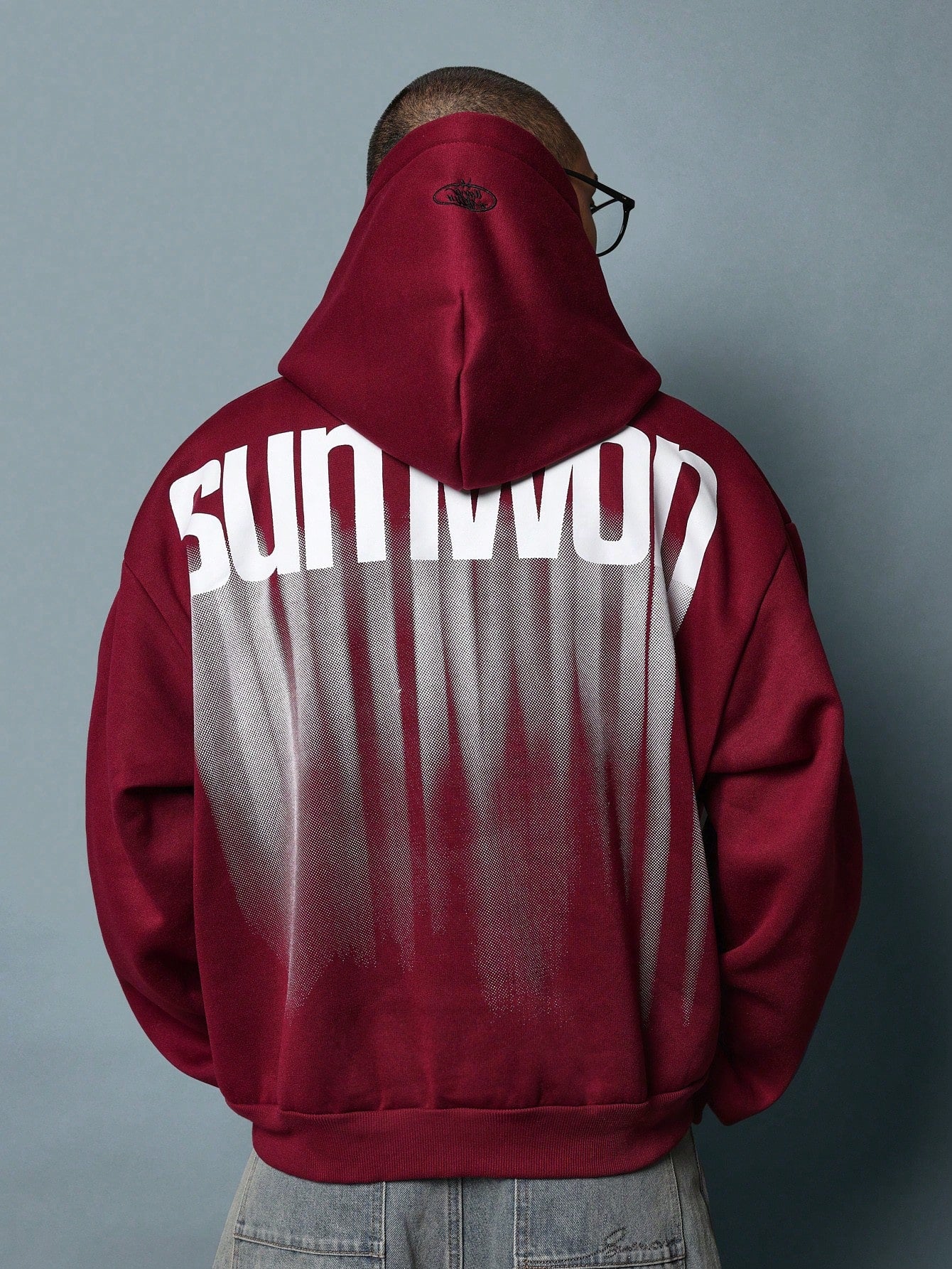 Regular Fit Overhead Hoodie With Large Graphic Print