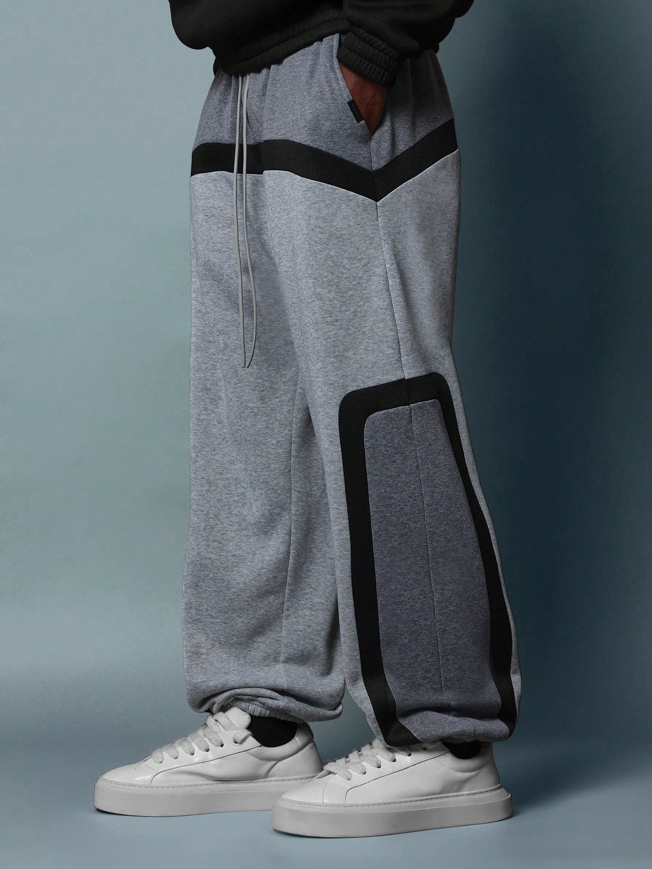 Slim Fit Colour Block Jogger With Drawstrings