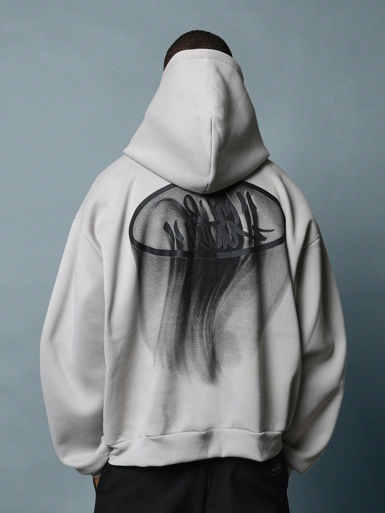 Regular Fit Overhead Hoodie With Graffiti Graphic Print