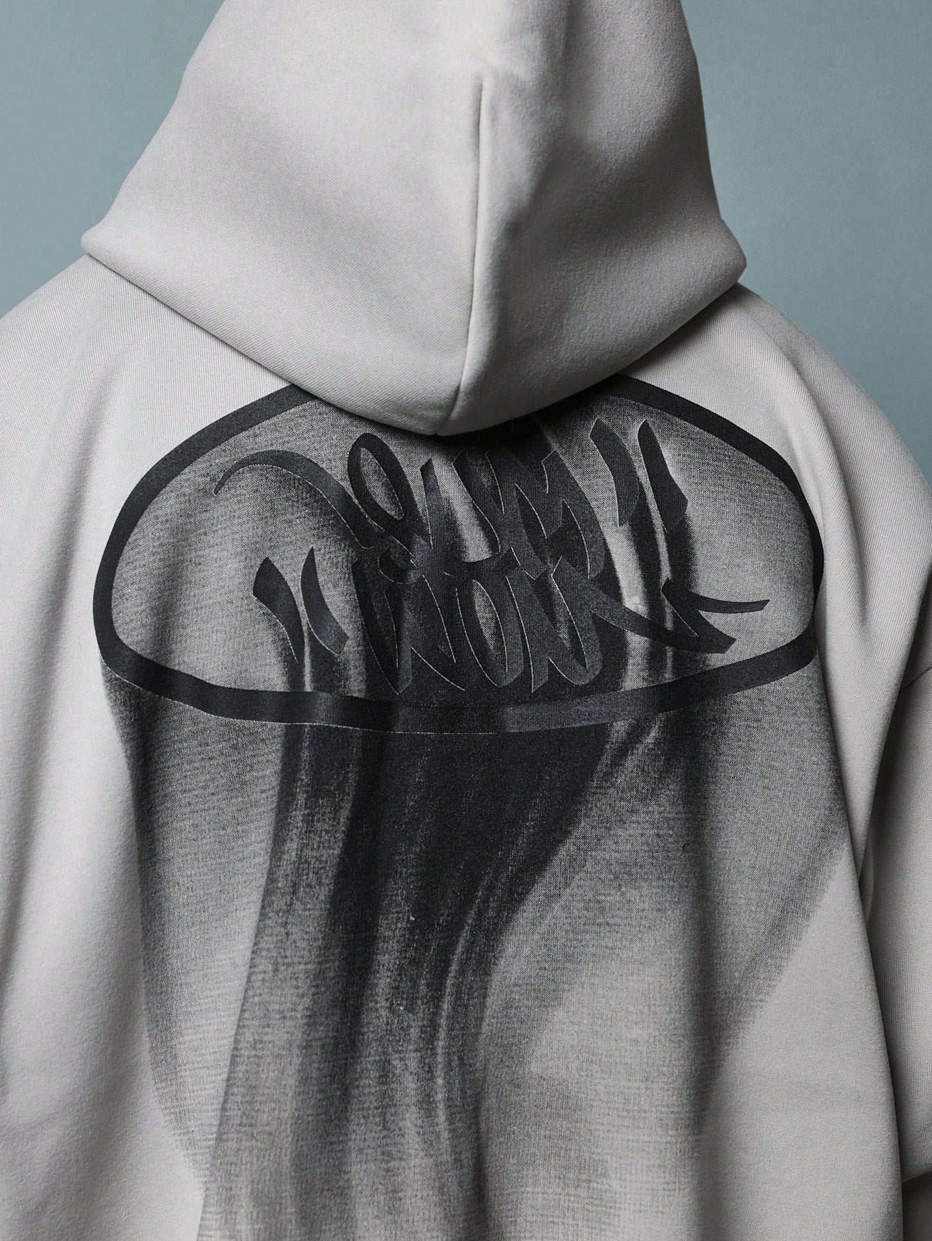 Regular Fit Overhead Hoodie With Graffiti Graphic Print