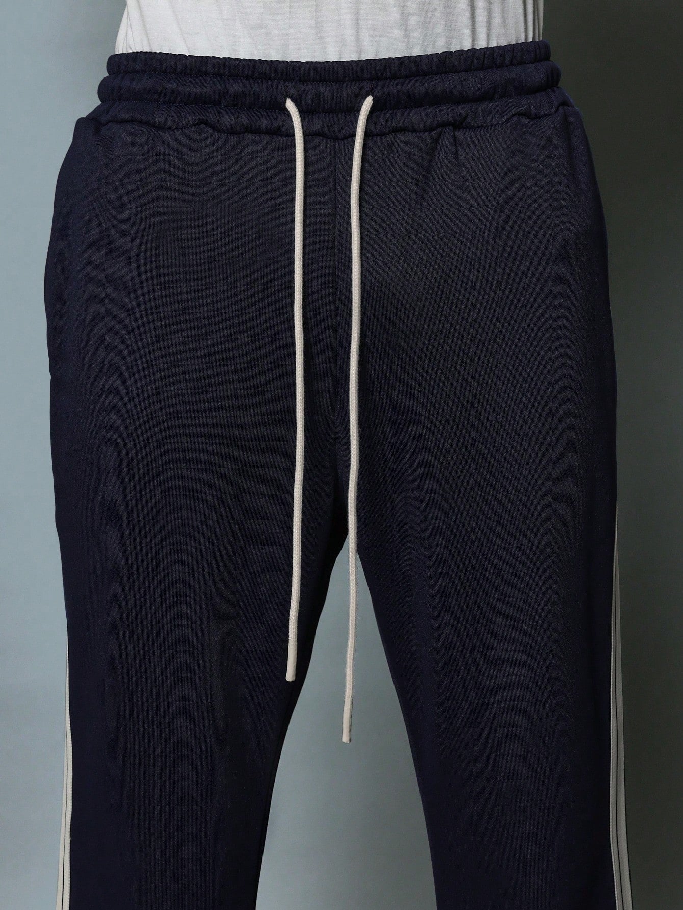 Flare Fit Summer Weight Loopback Sweatpants With Side Tape & Drawstrings