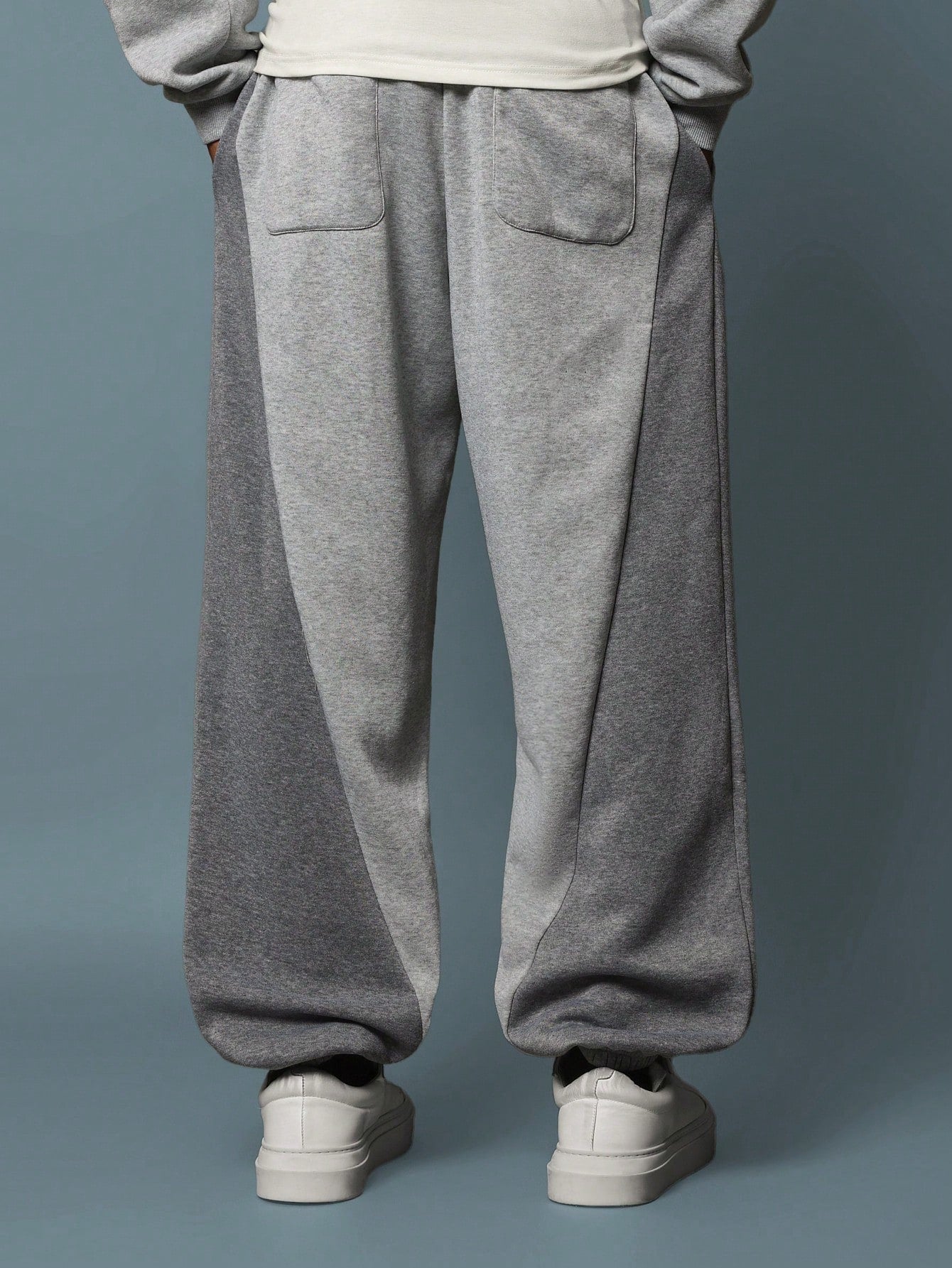 Slim Fit Contrast Panel Jogger With Drawstrings