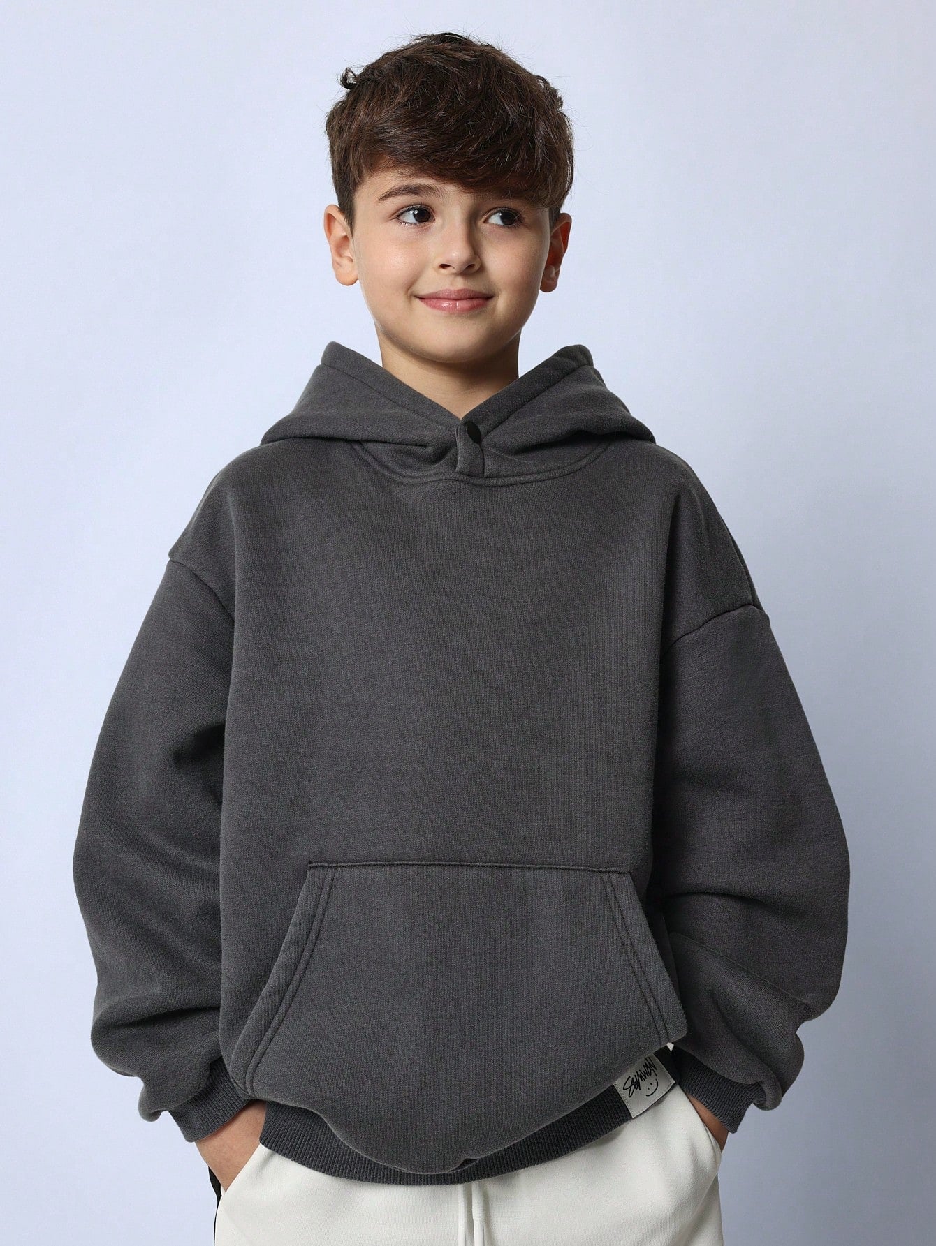 Tween Boys Comfy Regular Fit Washed Overhead Hoodie With New York Graphic Print