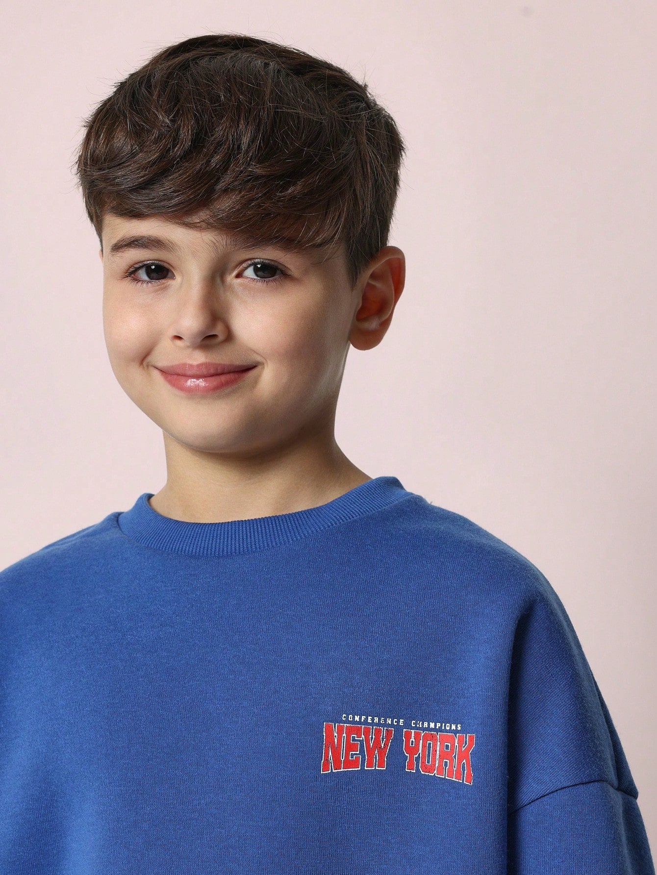 Tween Boys Soft Crew Neck Sweatshirts With New York Graphic Print