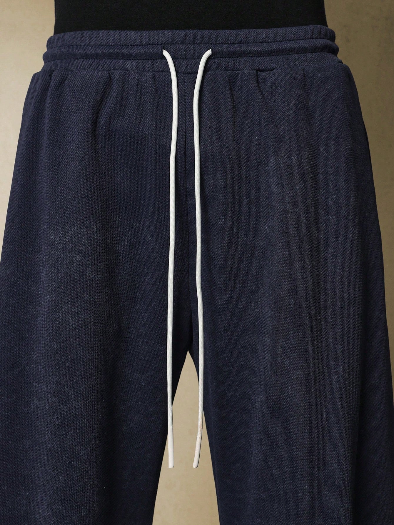 Premium Washed Skater Fit Textured Sweatpants With Drawstrings