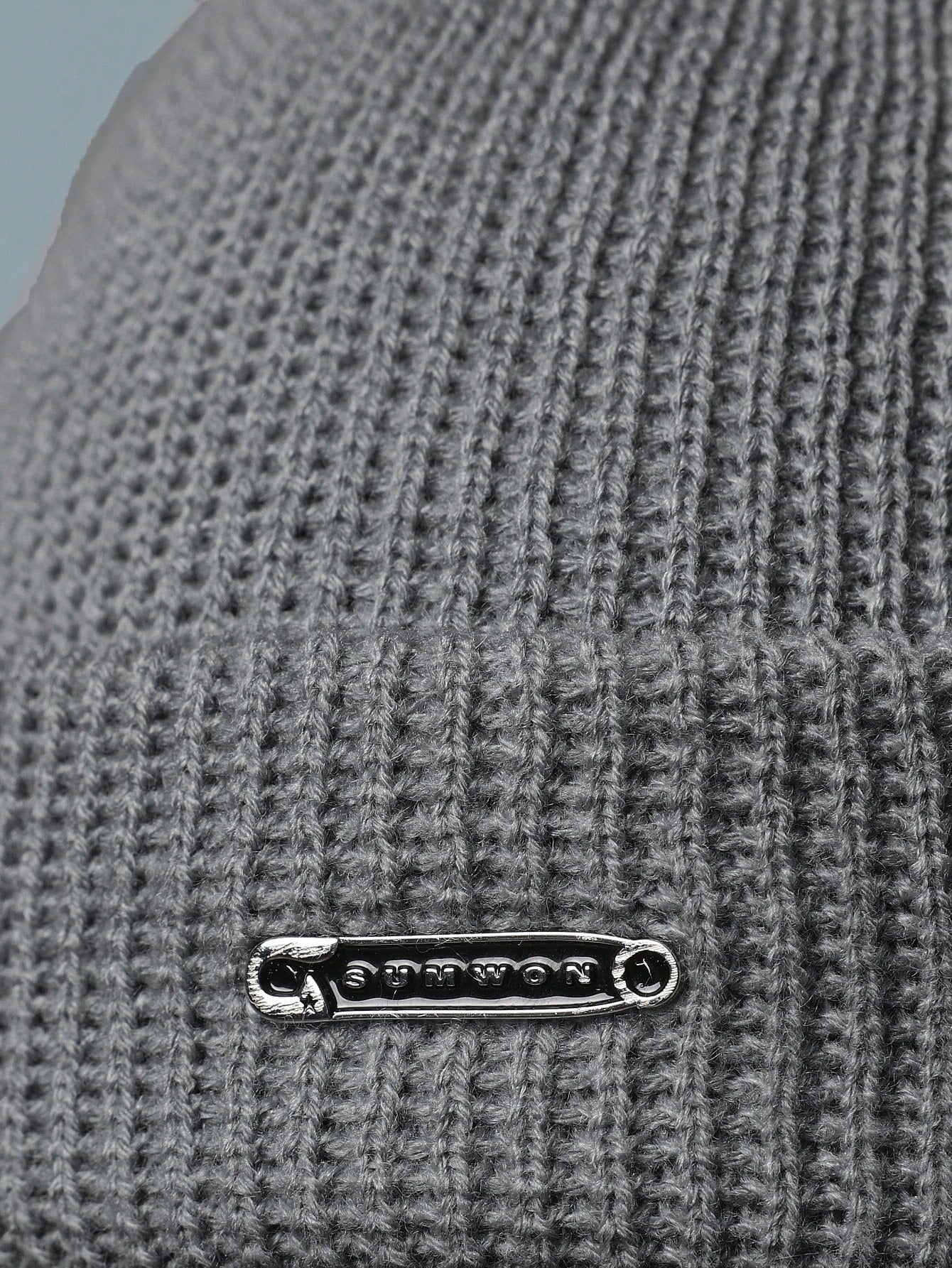 Branded Metal Pin Beanie Hat