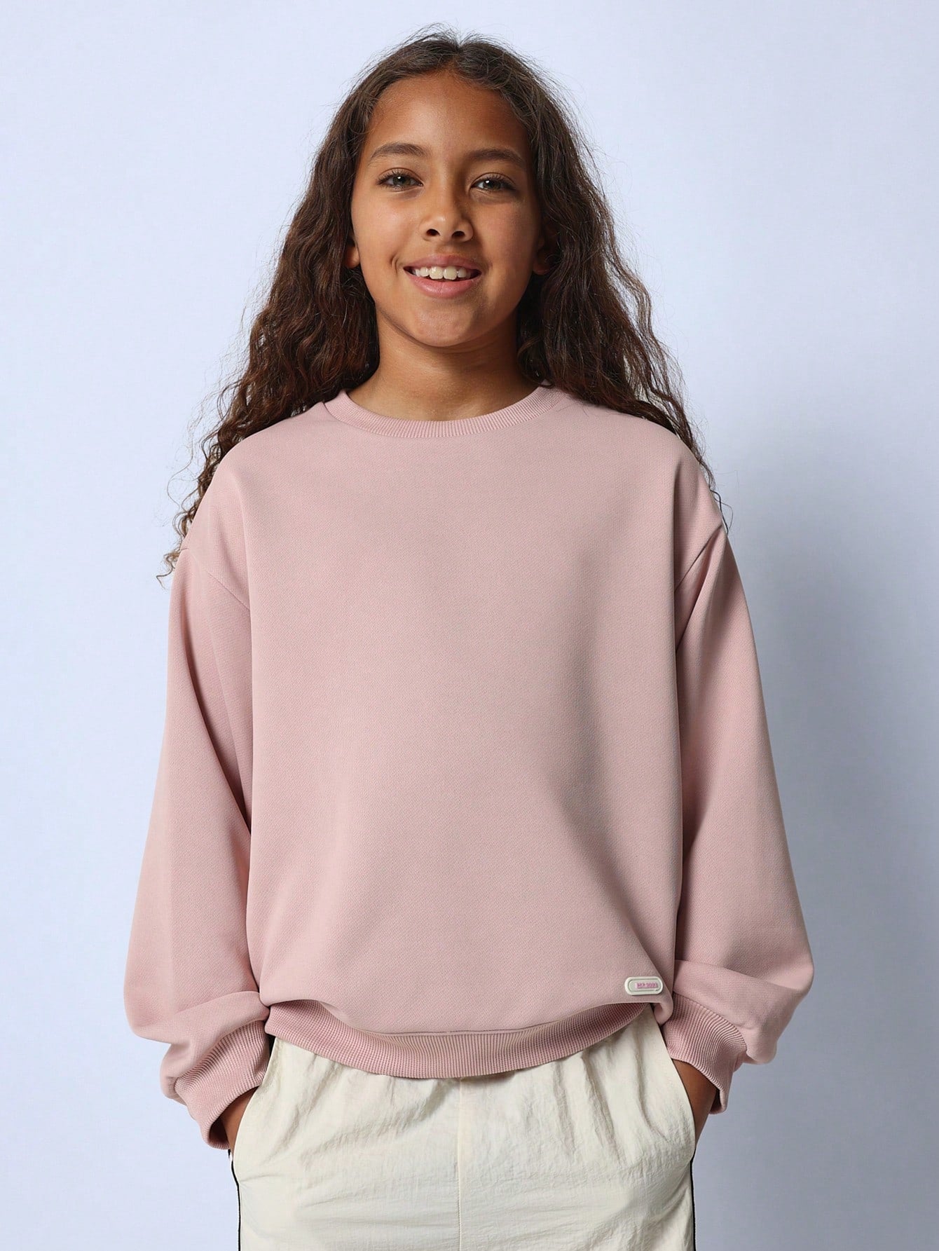 Tween Girls Comfy Regular Fit Crew Neck Sweatshirt