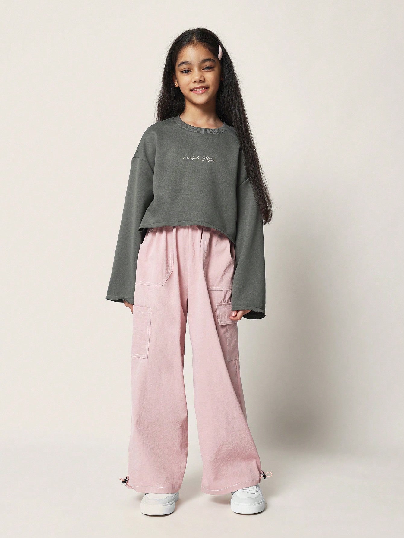 Tween Girls Comfy Loose Fit Cargo Pant