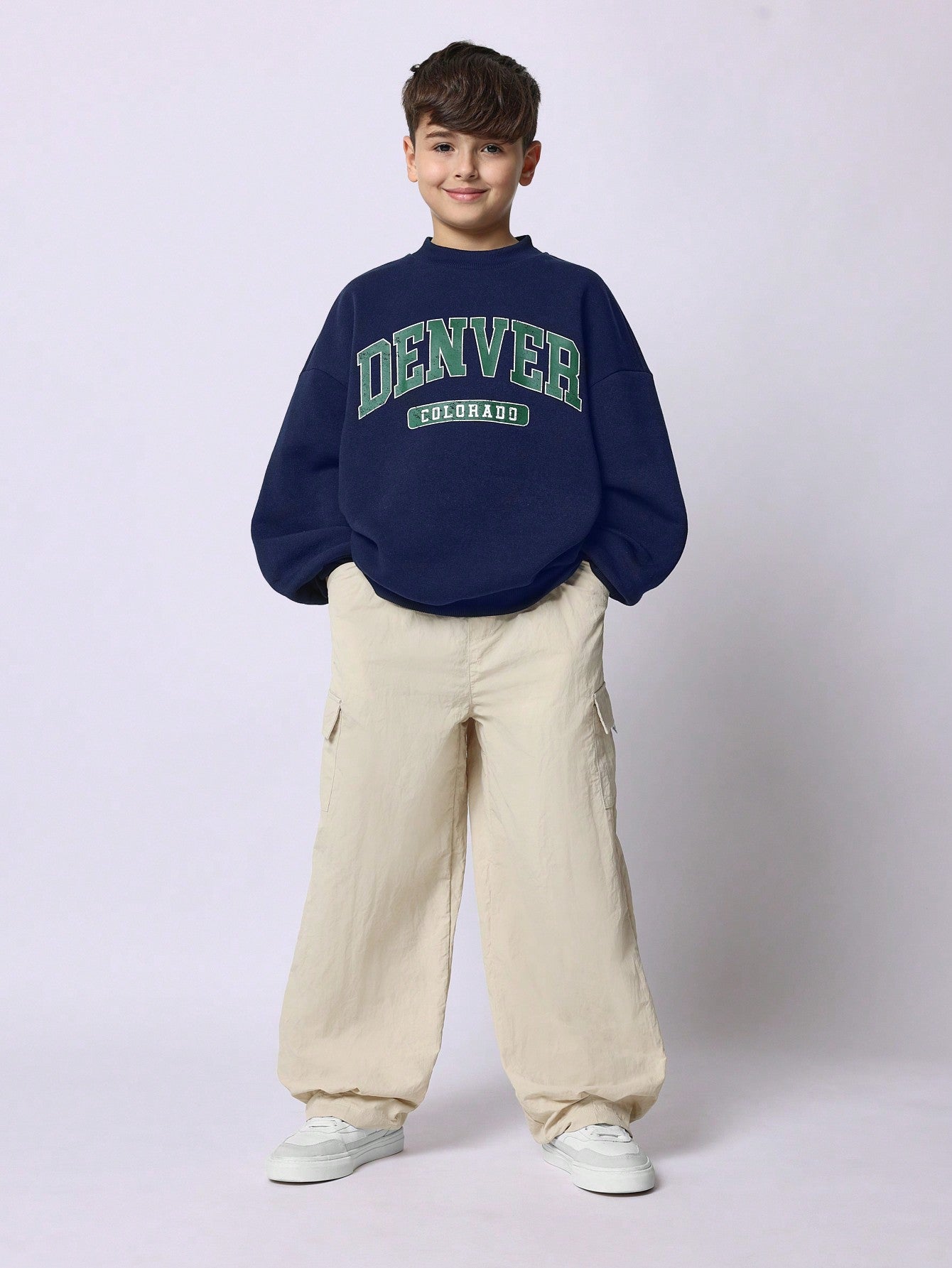 Tween Girls Comfy Straight Fit Nylon Sweatpants With Side Tape & Snap Button