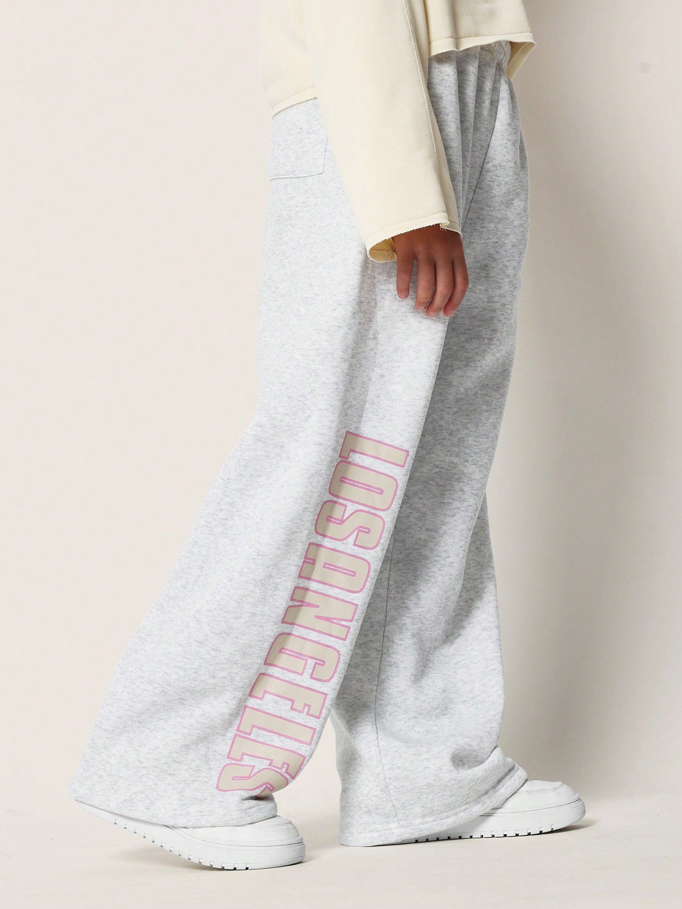 Tween Girls Comfy Drop Crotch Los Angeles Graphic Printed Sweatpants