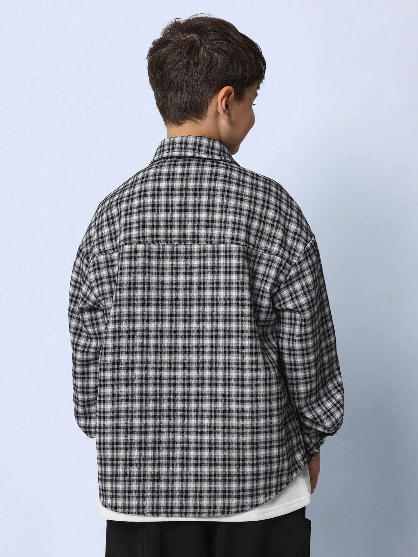 Tween Boys Relaxed Long Sleeve Check Shirt With Pocket