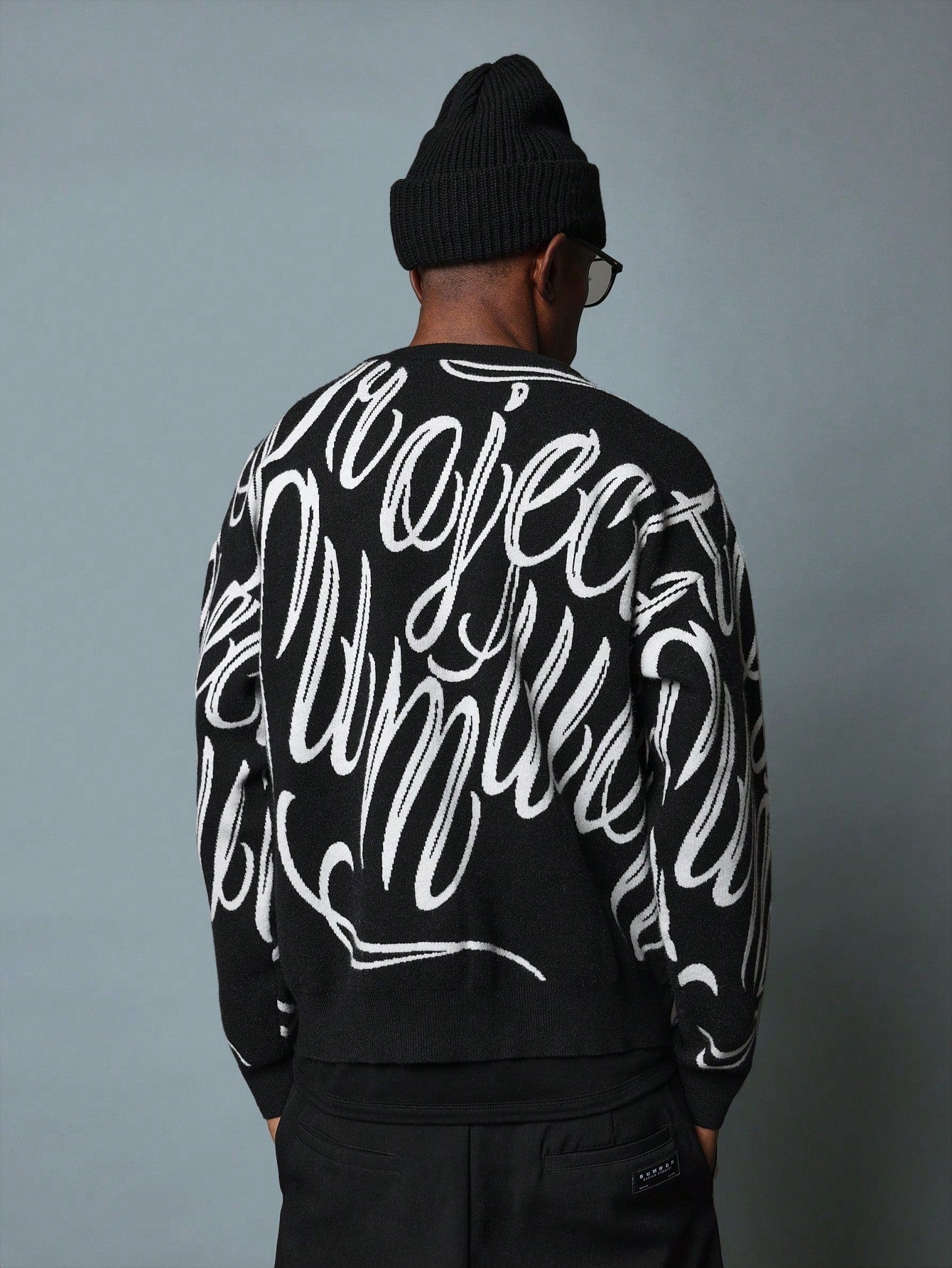 Regular Fit Crew Neck Printed Sweaters