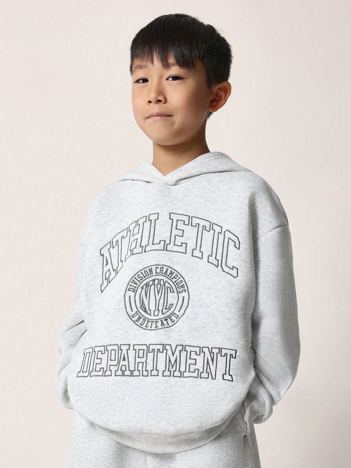 Tween Boys Comfy Regular Fit Overhead With Embroidery Pattern