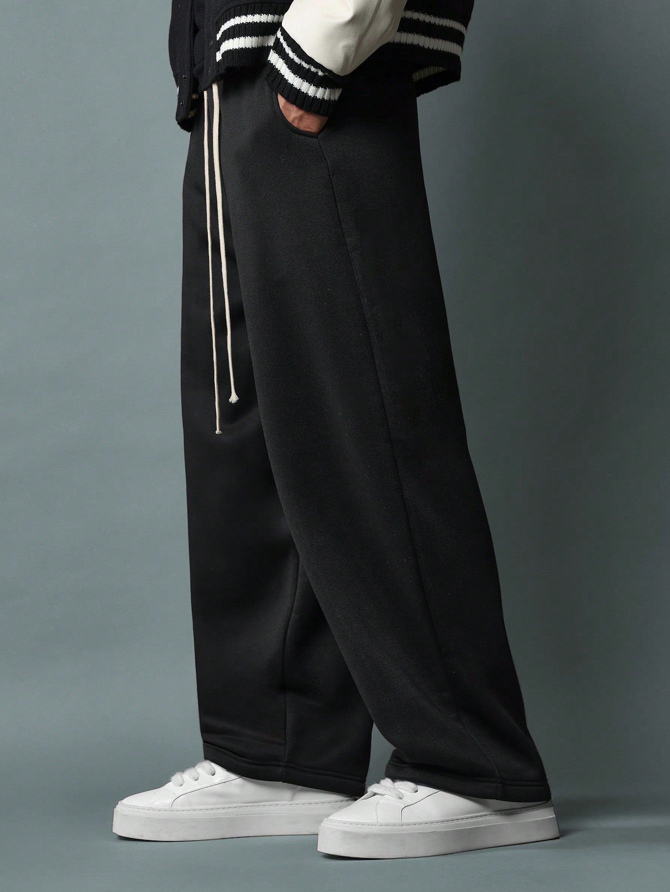 Baggy Fit Sweatpants With Drawcords