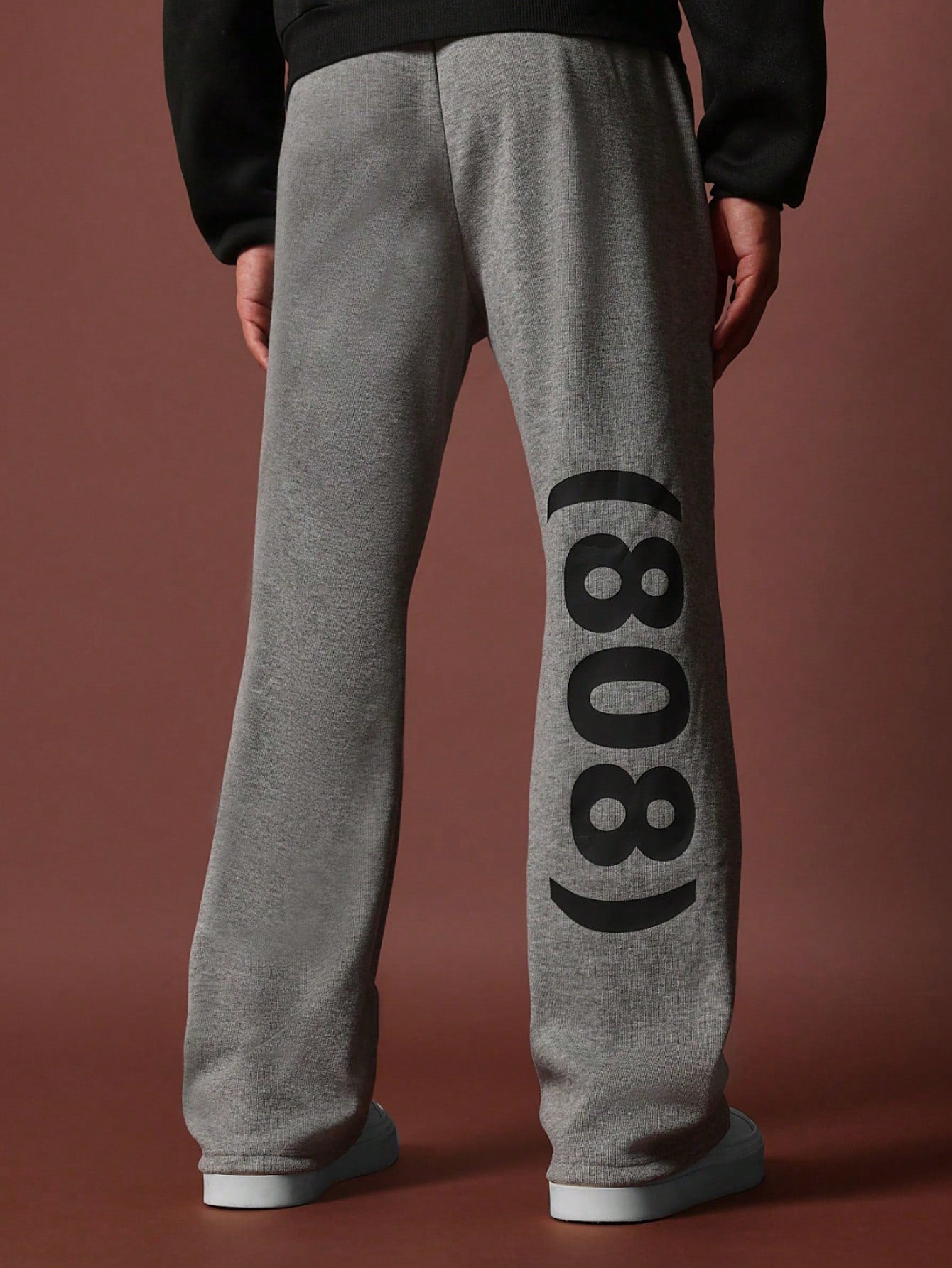 Flare Fit Sweatpants With Graphic Print