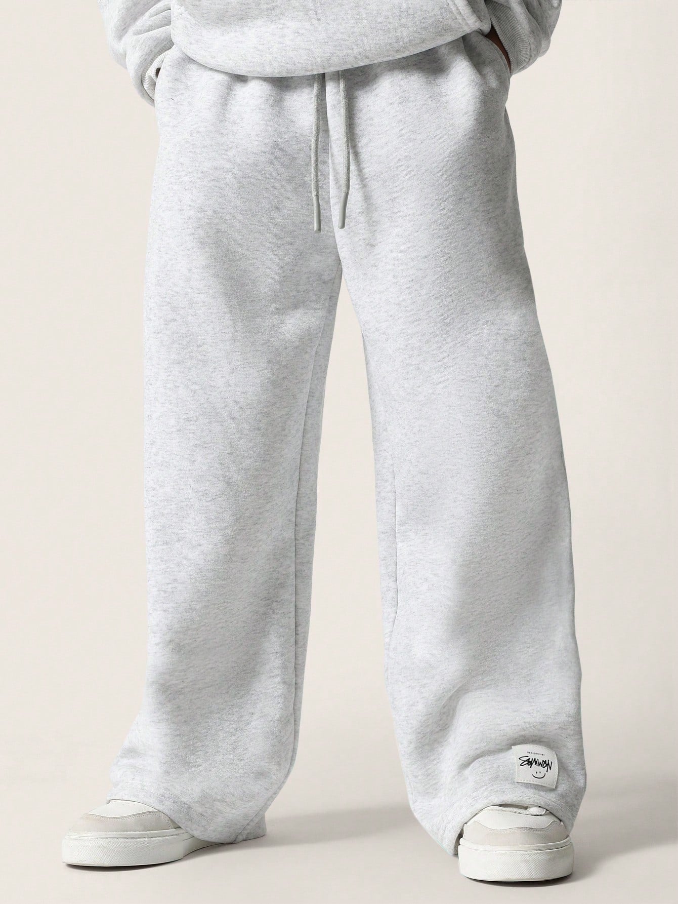 Tween Boys Comfy Essential Grey Marl Overhead Hoodie & Jogger 2 Piece Set