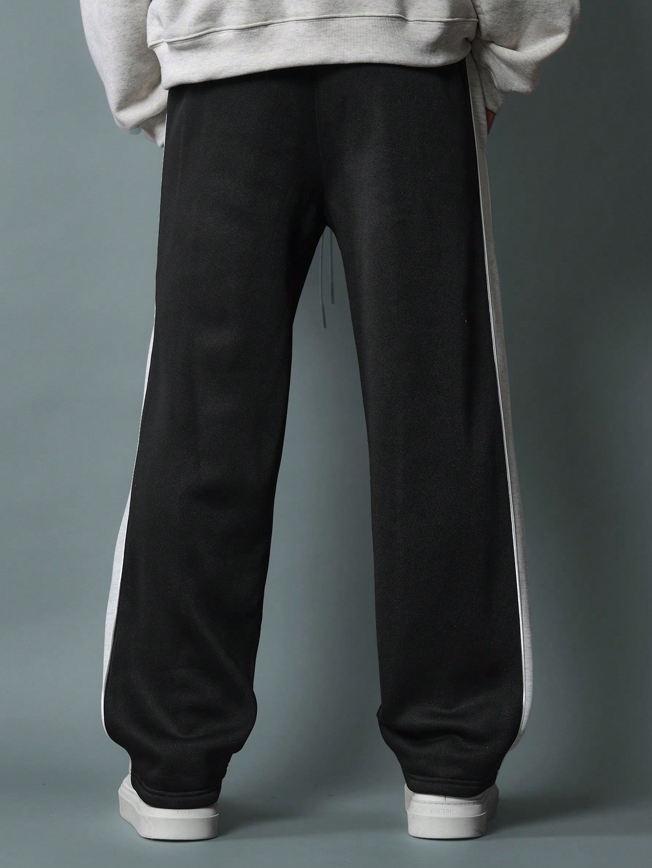 Straight Fit Colour Block Sweatpants With Piping