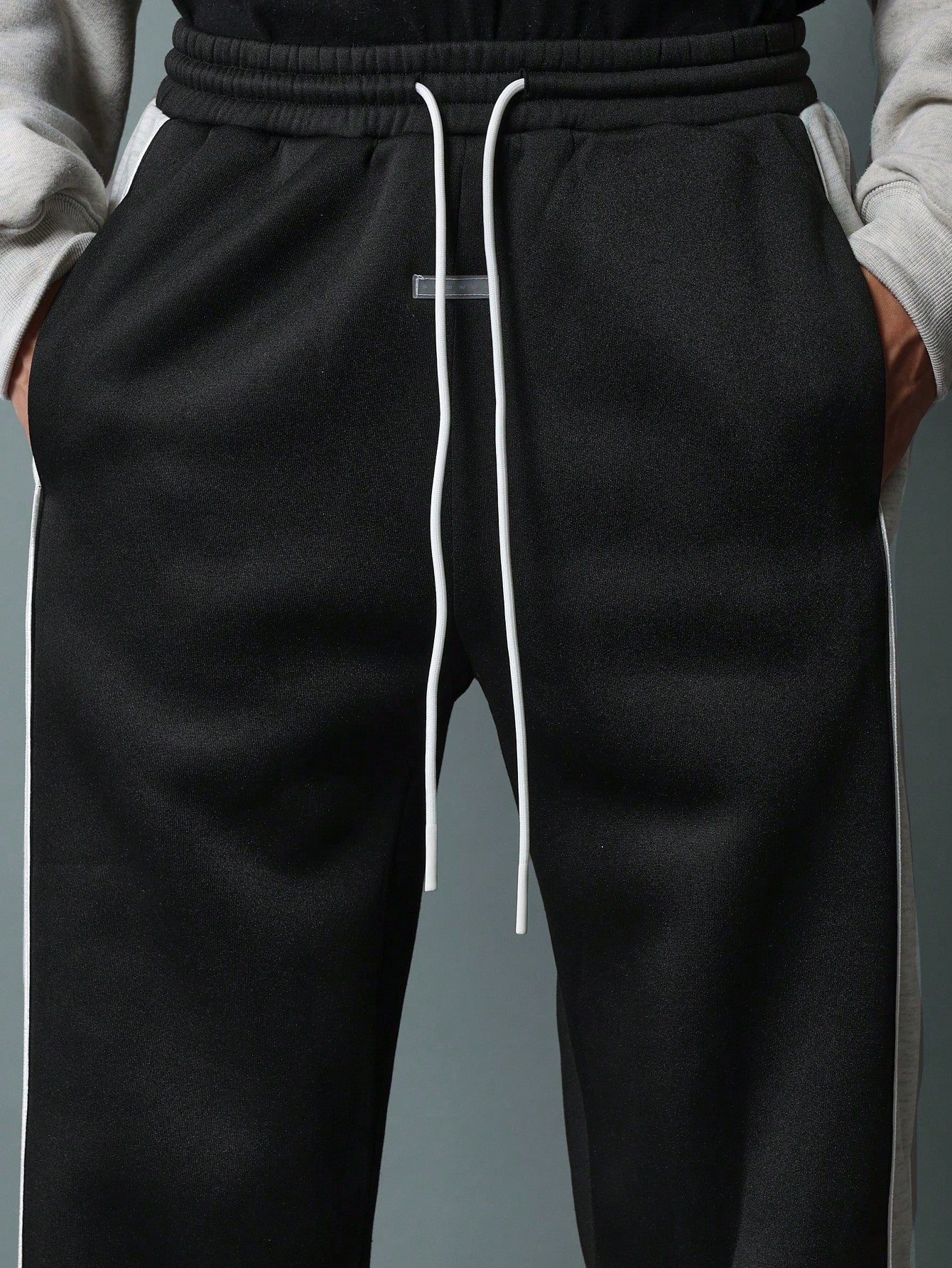 Straight Fit Colour Block Sweatpants With Piping