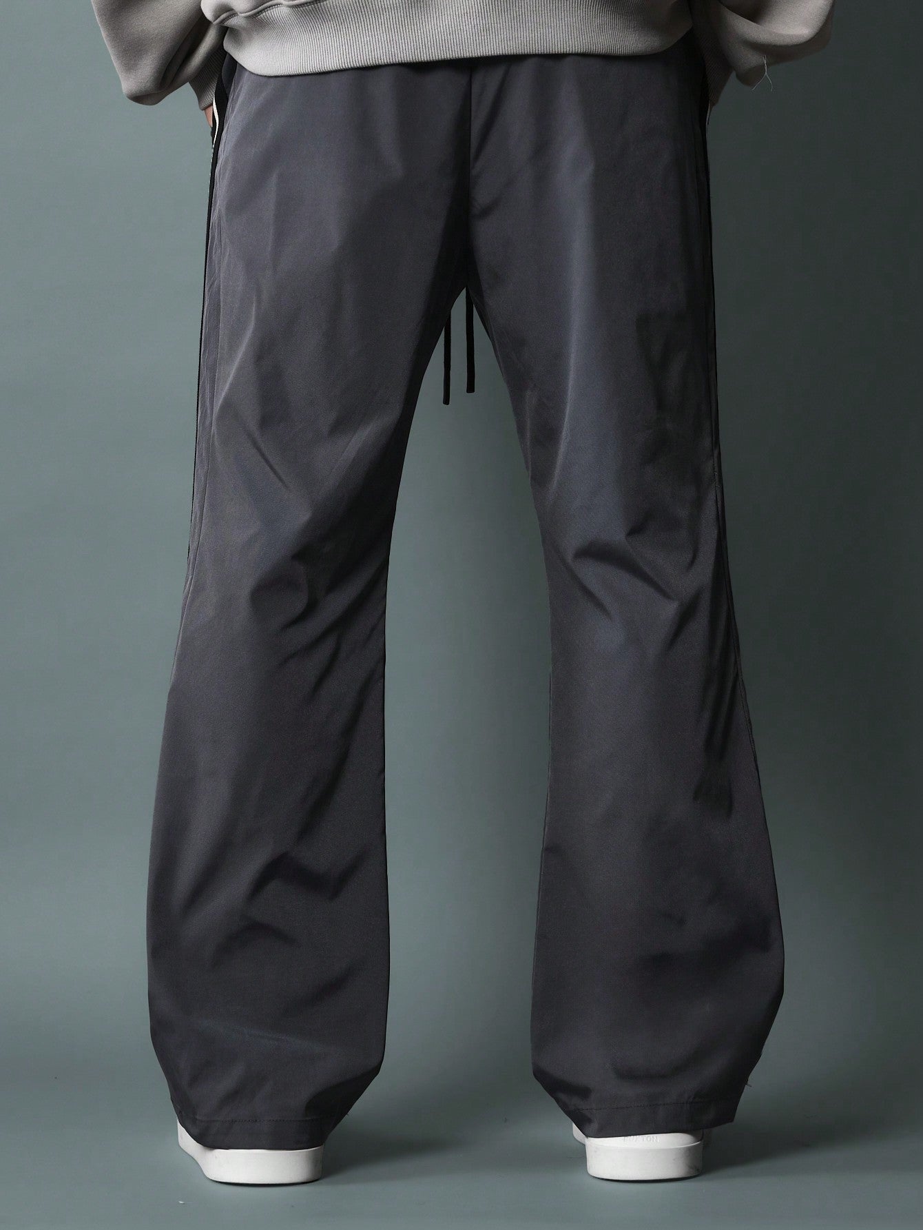 Flare Fit Nylon Pant With Tape Detail