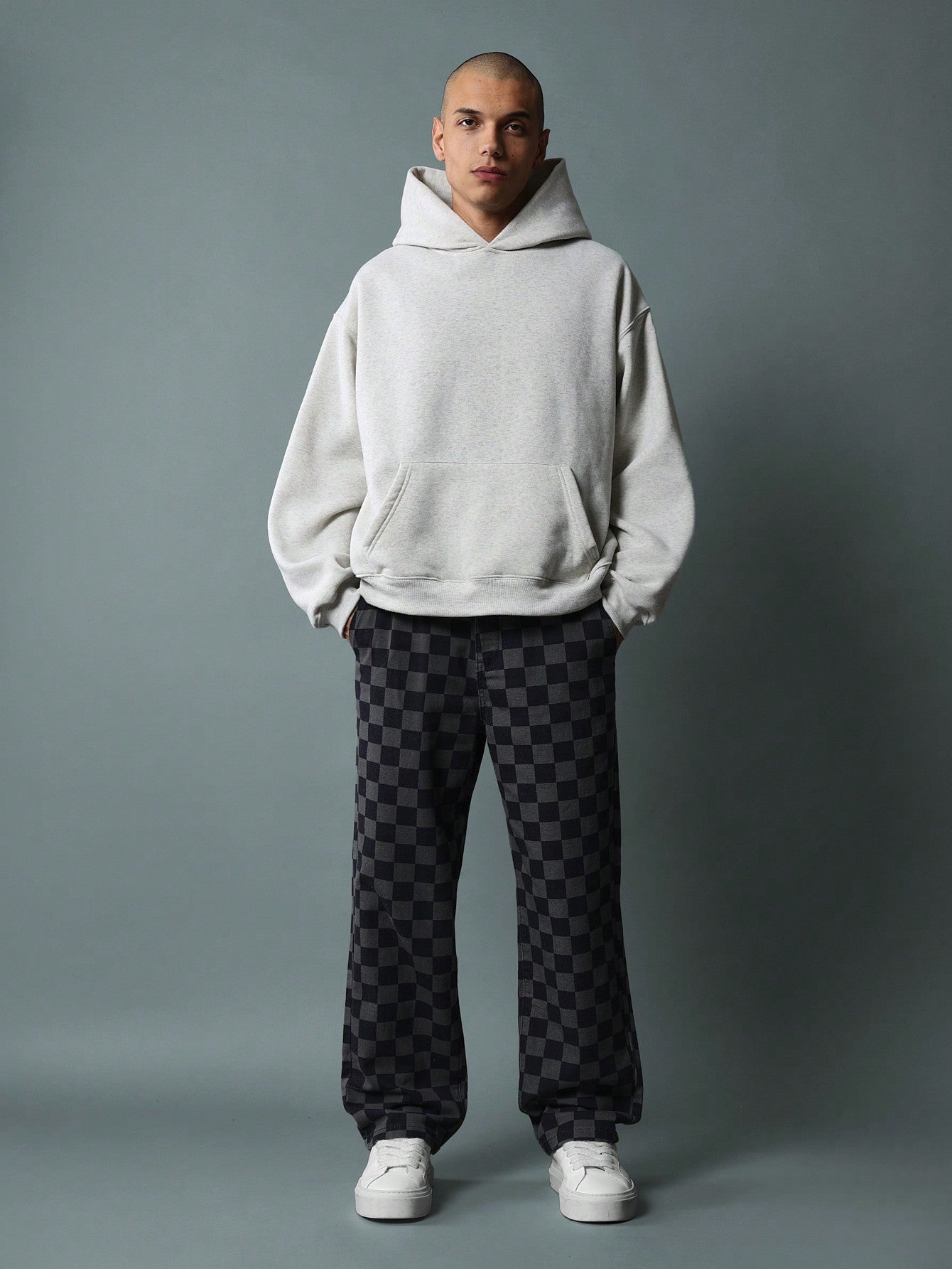 Loose Fit Checkerboard Pant