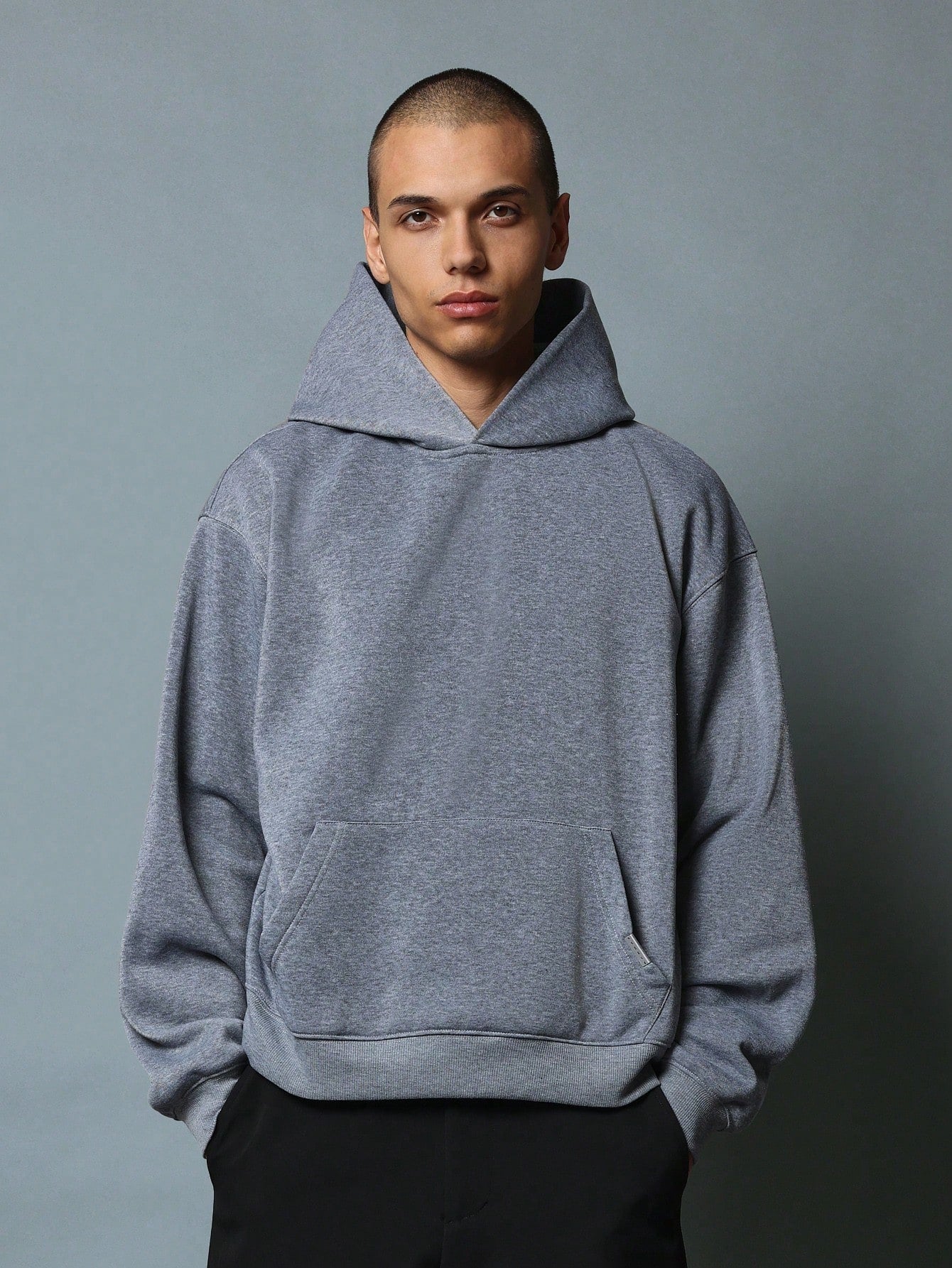 Regular Fit Overhead Hoodie With Number Applique