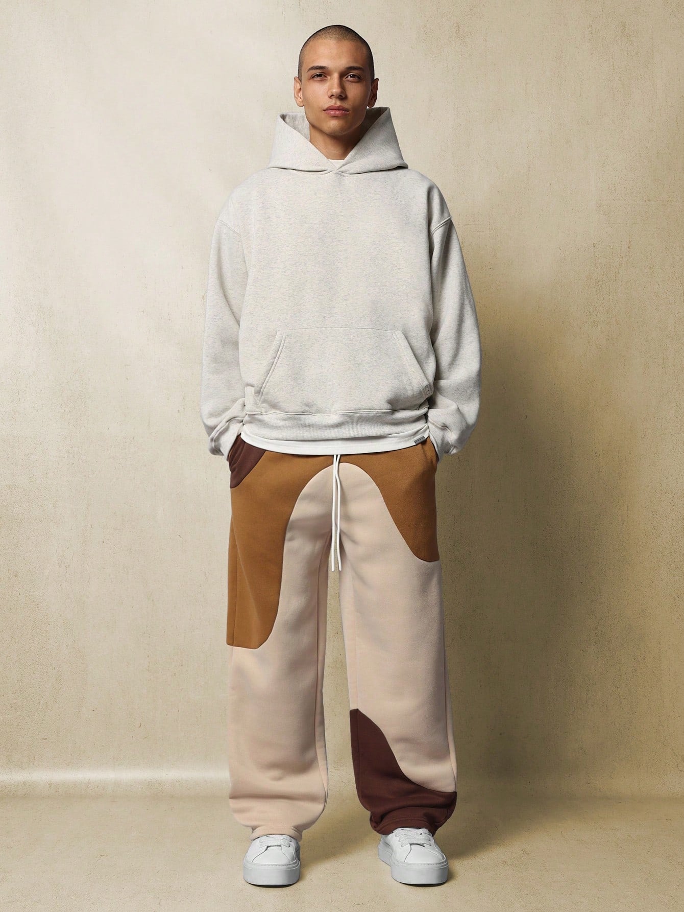 Straight Fit Colour Block Panelled Sweatpants