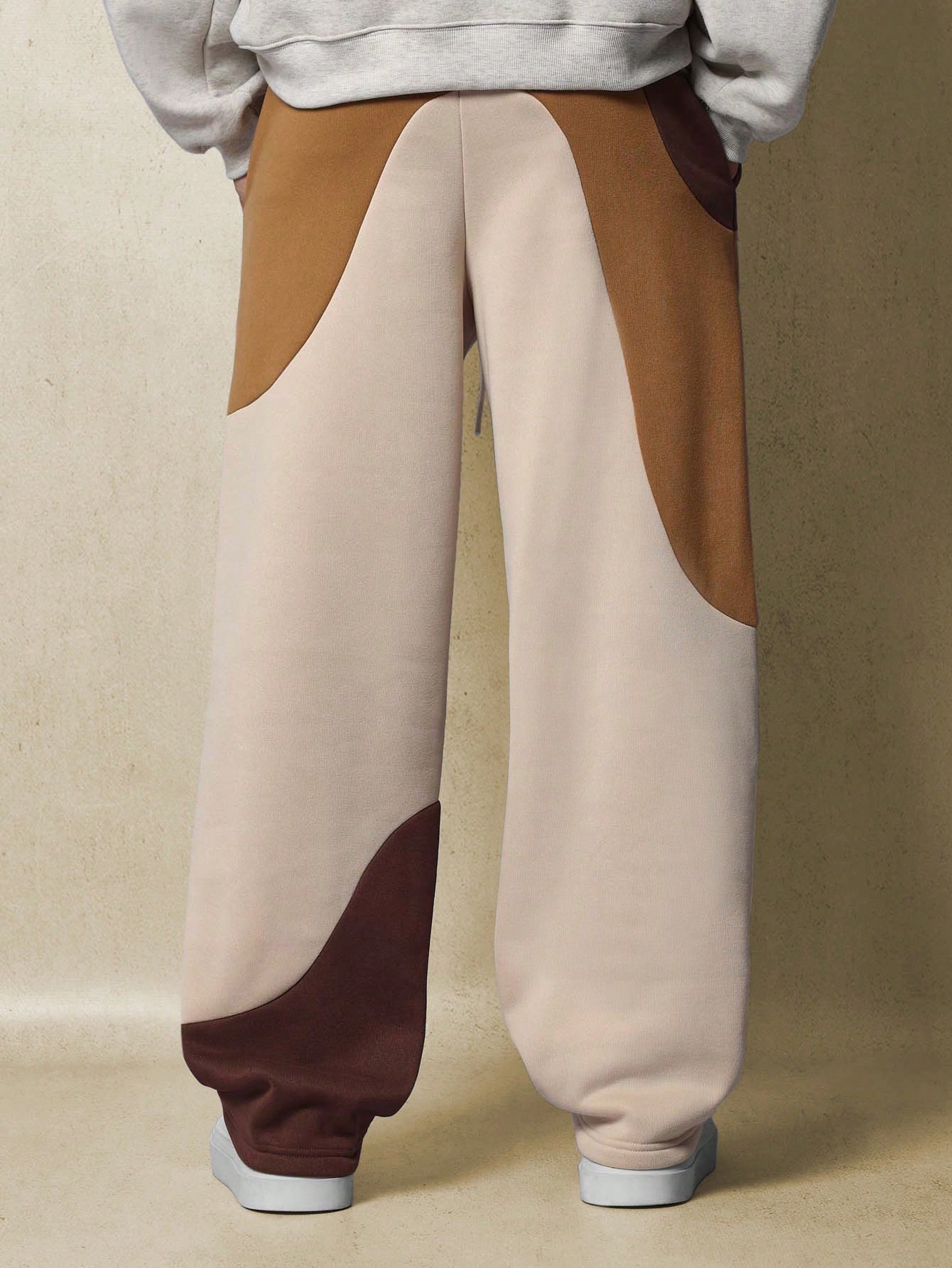 Straight Fit Colour Block Panelled Sweatpants