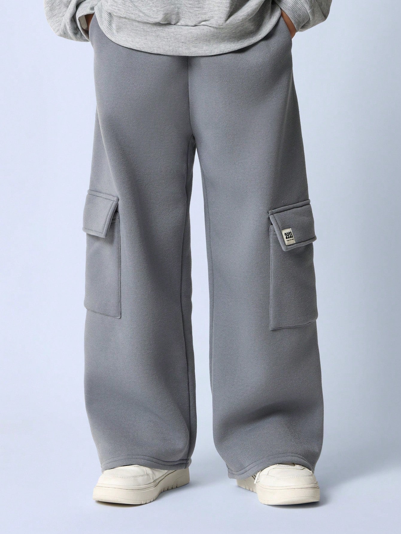 Tween Boys Drop Crotch Cargo Sweatpants