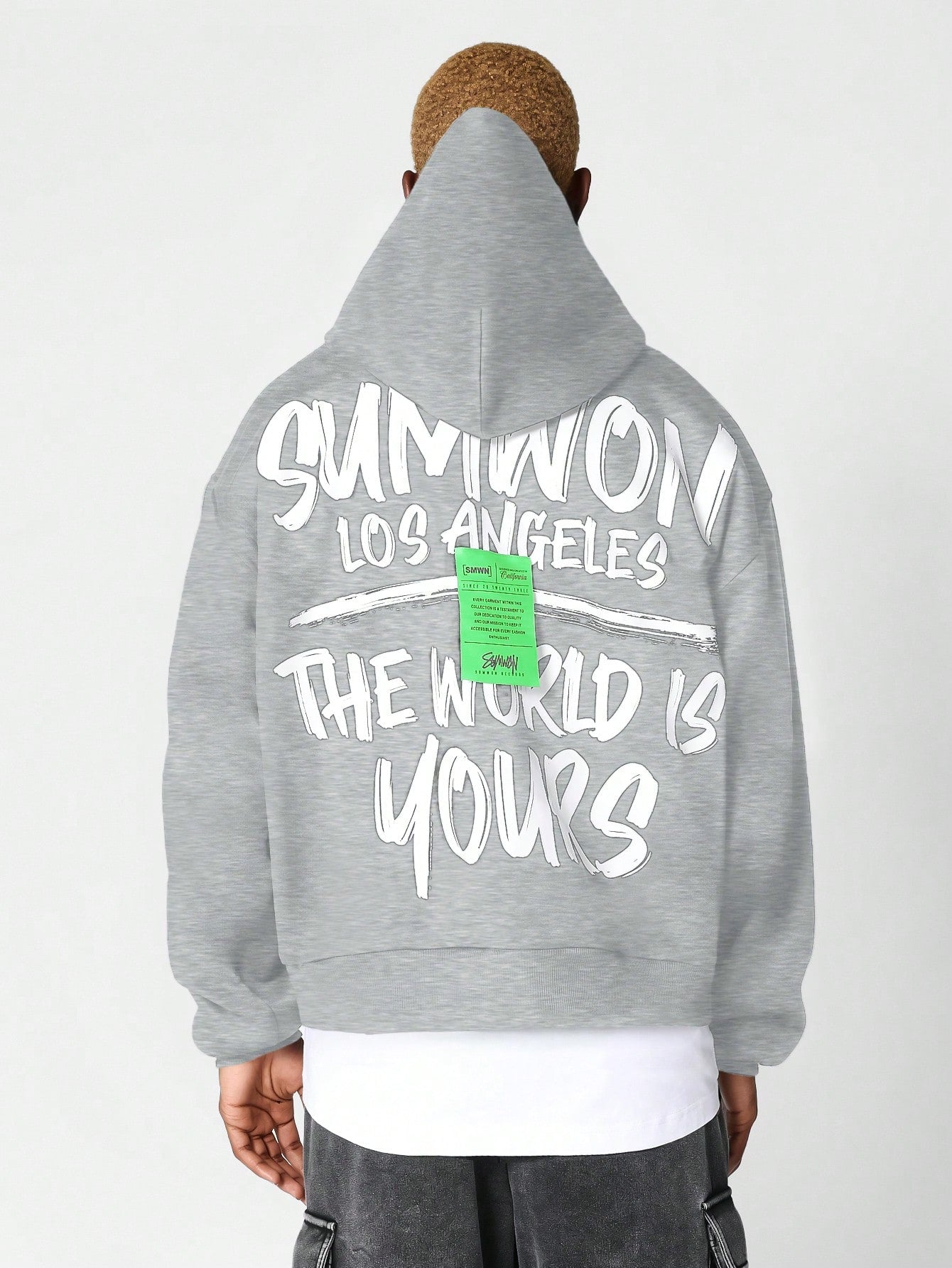 Overhead Hoodie With Back Slogan Graphic Print