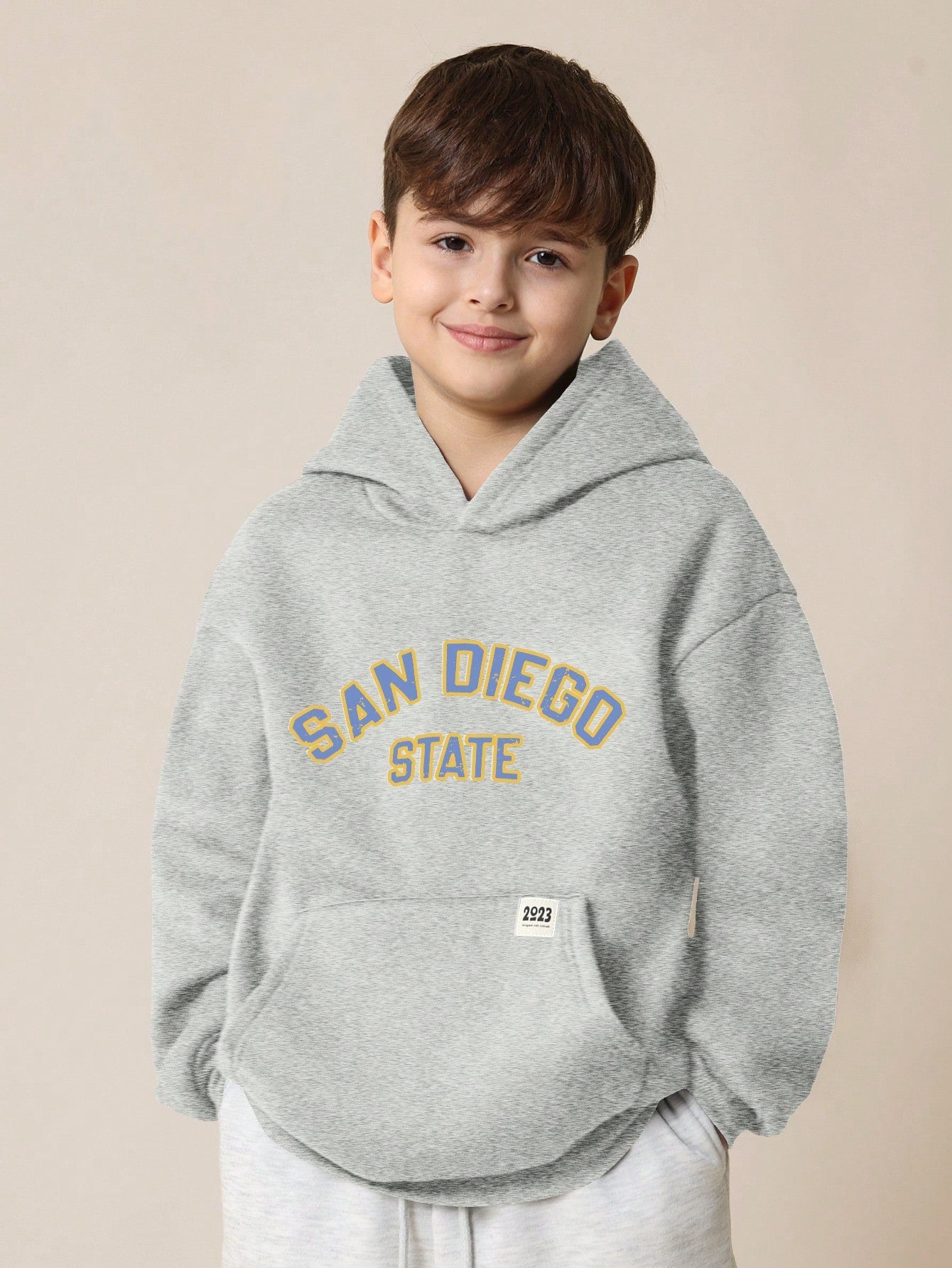 Tween Boys Regular Fit Overhead Vintage San Diego Graphic Print Hoodie