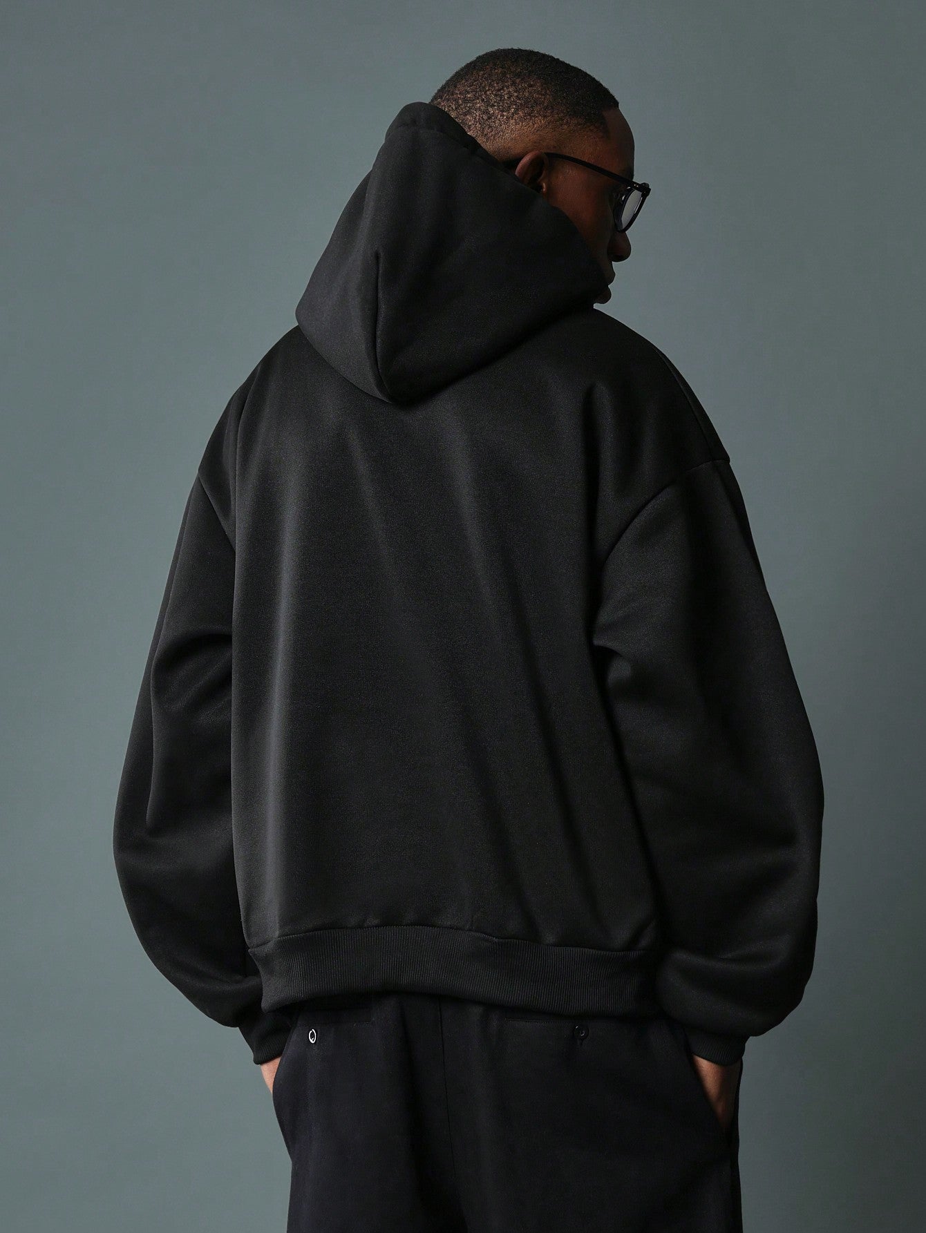 Regular Fit Overhead Hoodie With Hood Drawcords