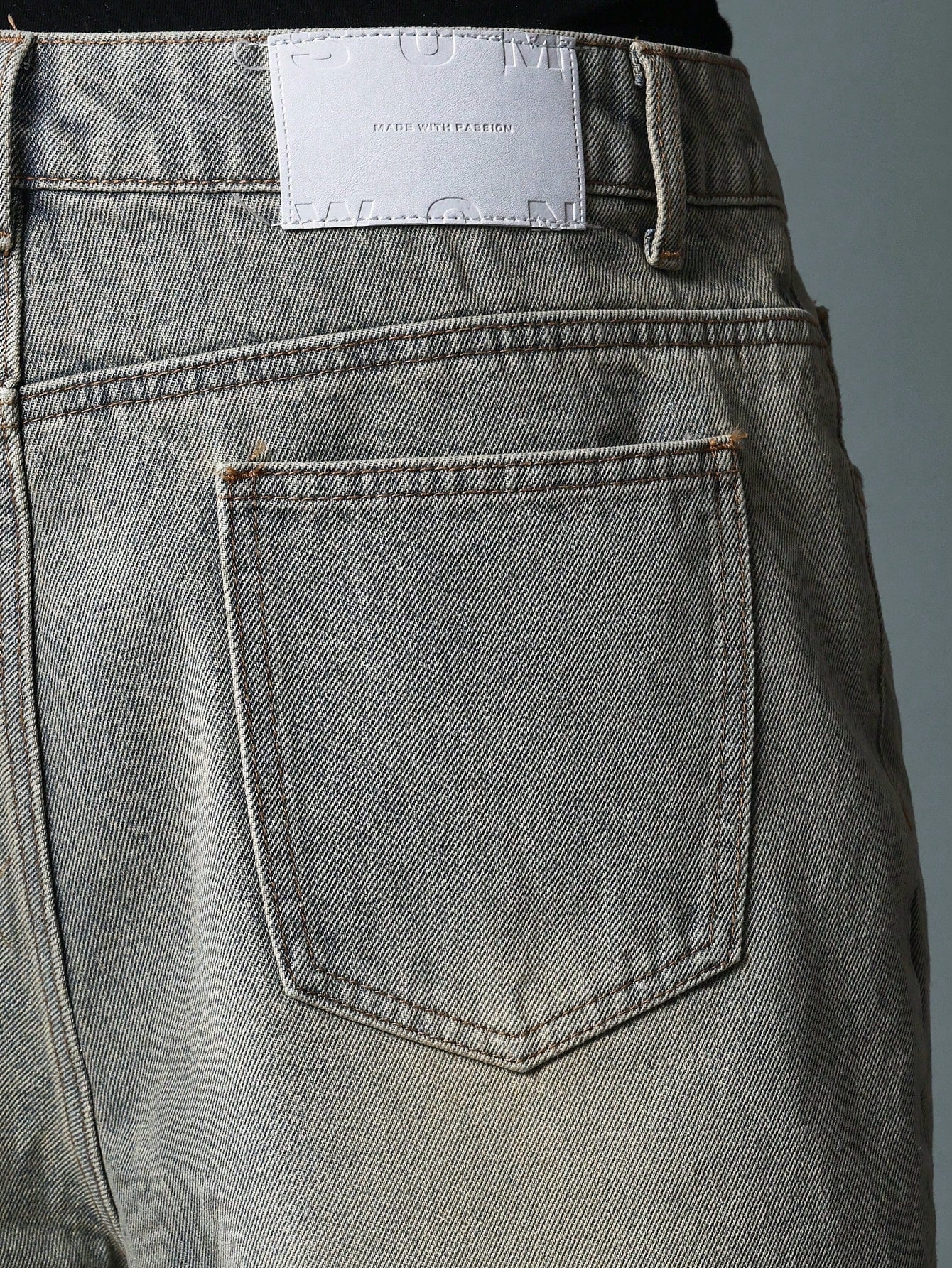 Slim Fit Washed Denim Short