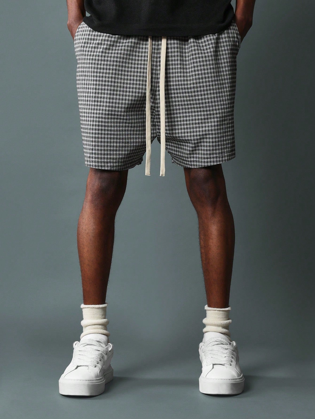 Pull On Check Shorts