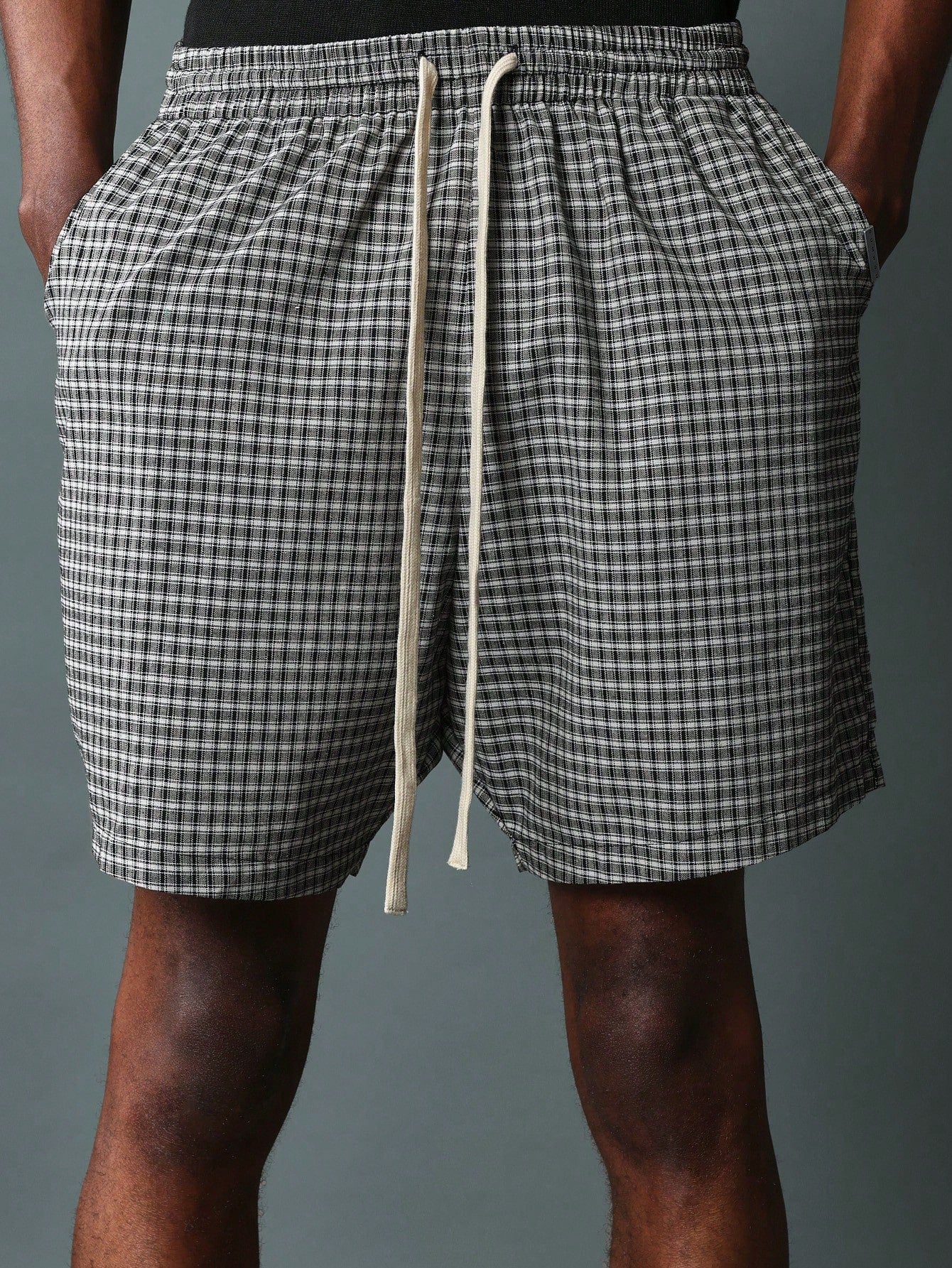 Pull On Check Shorts