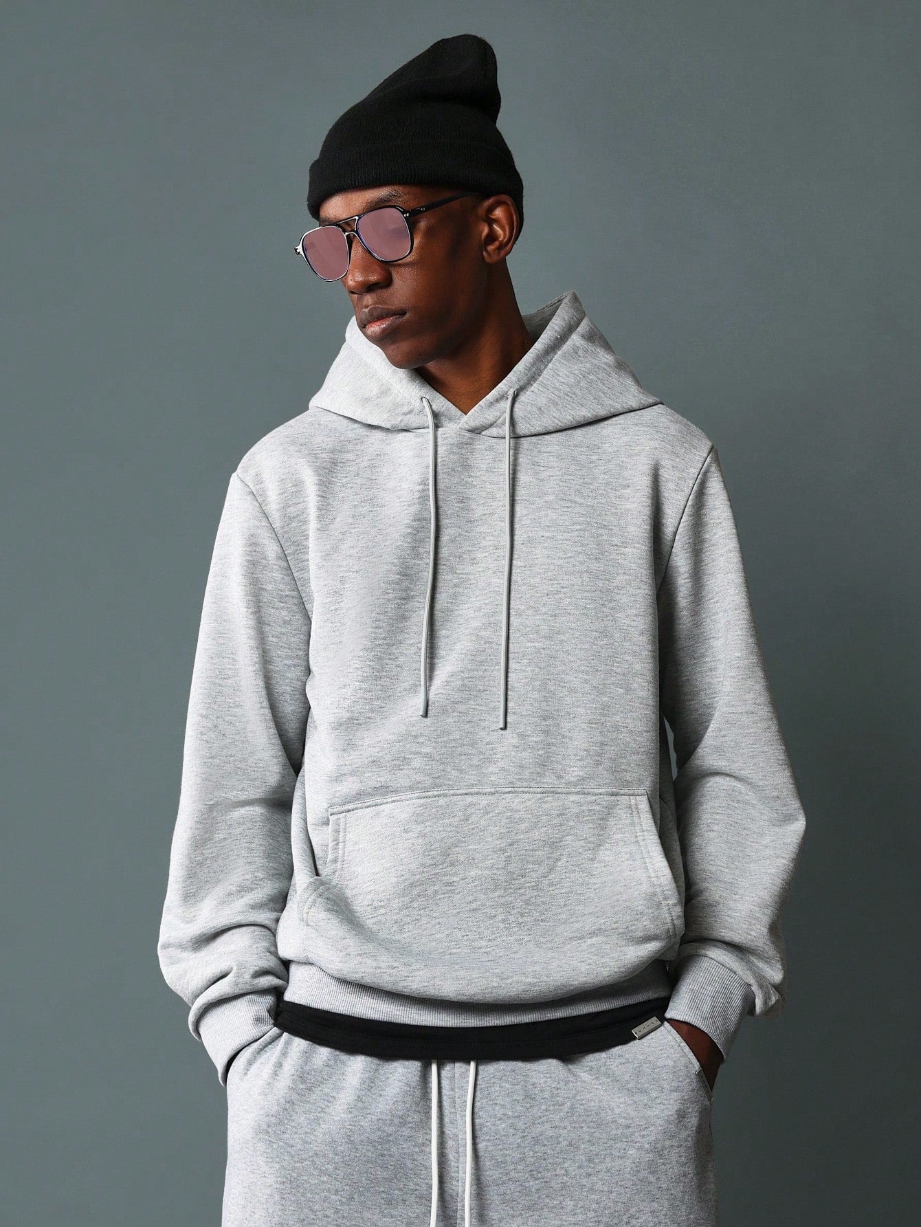 Slim Fit Overhead Lightweight Essential Hoodie