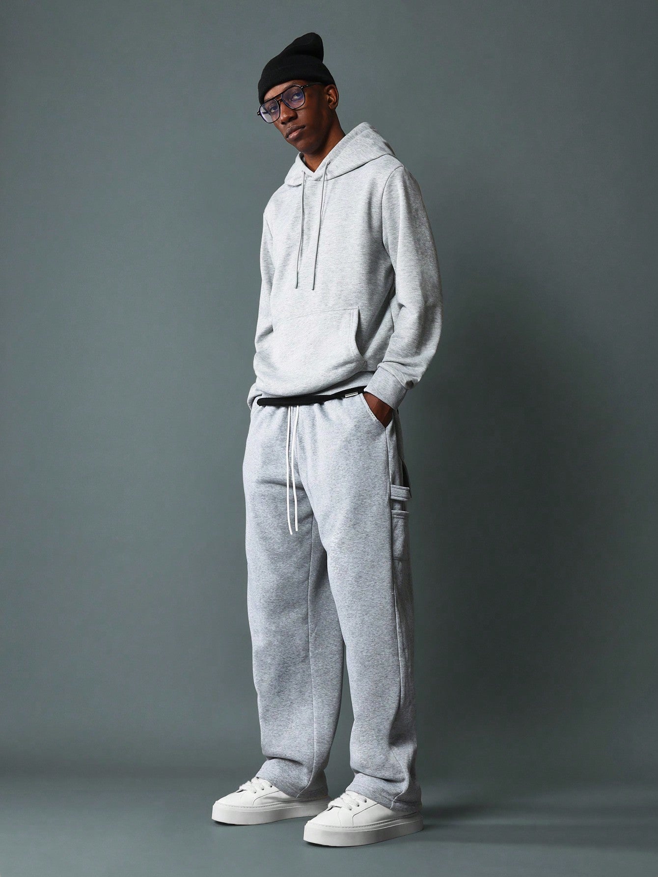 Skater Fit Carpenter Sweatpants With Drawstrings