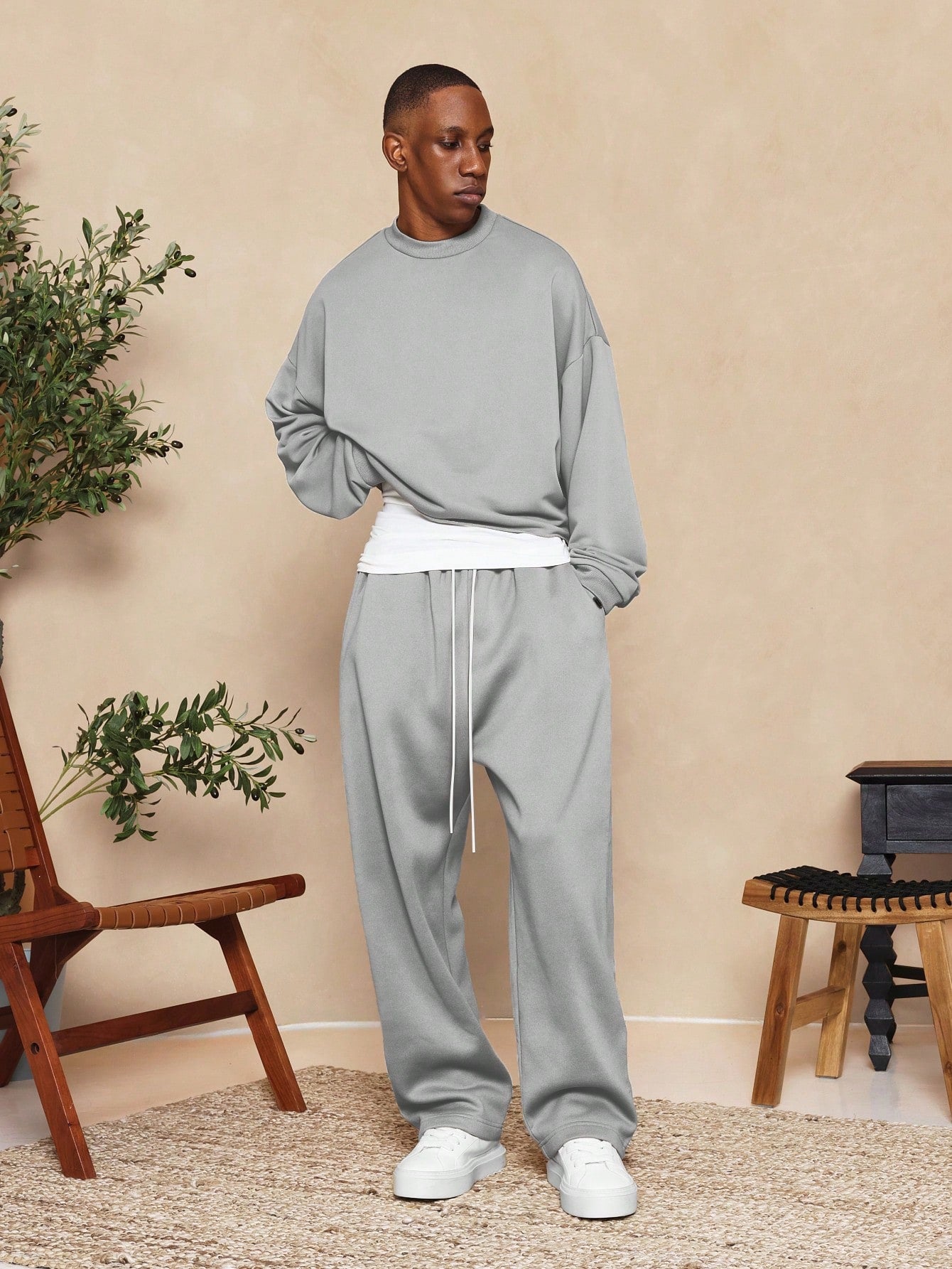 Drop Crotch Heavyweight Essential Sweatpants