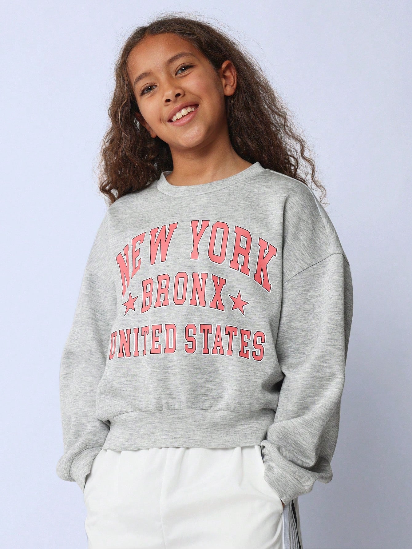 Tween Girls Vintage NYC USA Graphic Print Sweatshirt