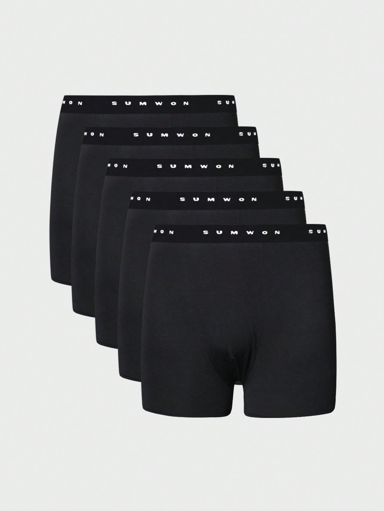 5 Pack Men's Underwear Trunks Mid-Thigh Leg